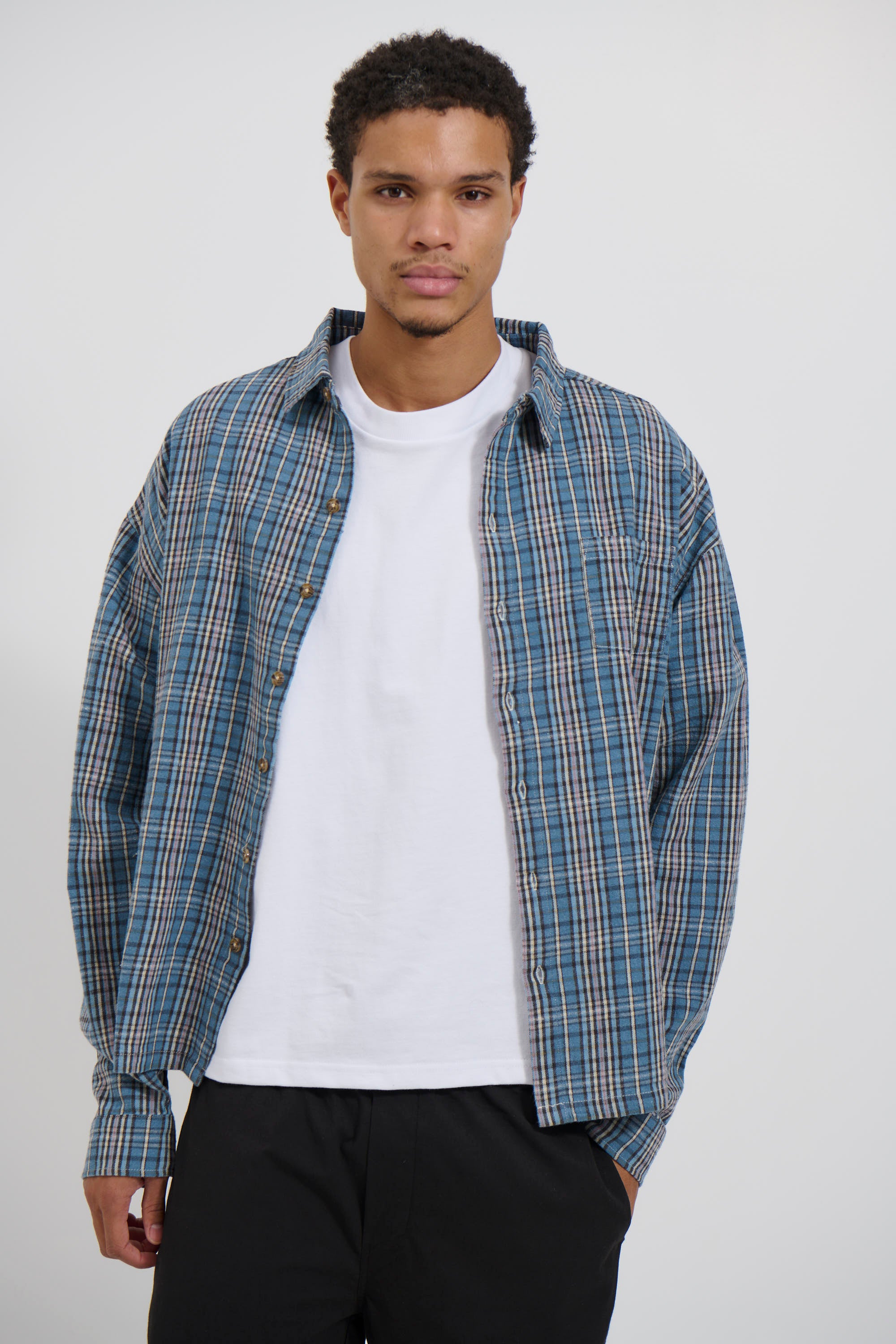 Brooklyn Check Shirt Blue