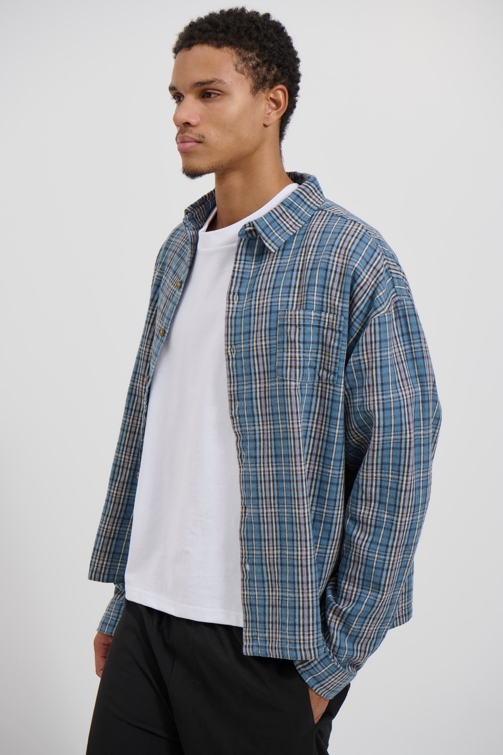 Brooklyn Check Shirt Blue
