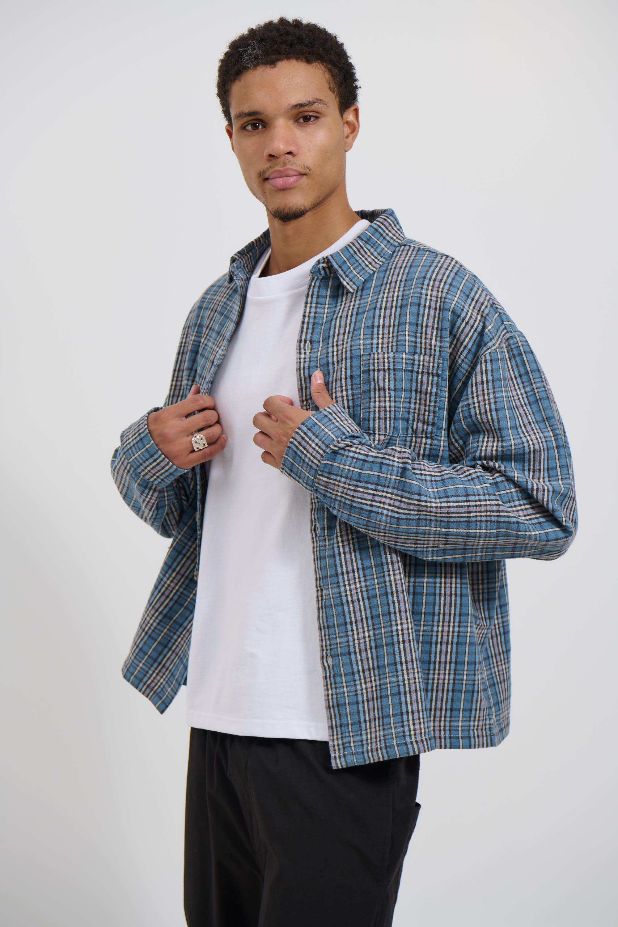 Brooklyn Check Shirt Blue