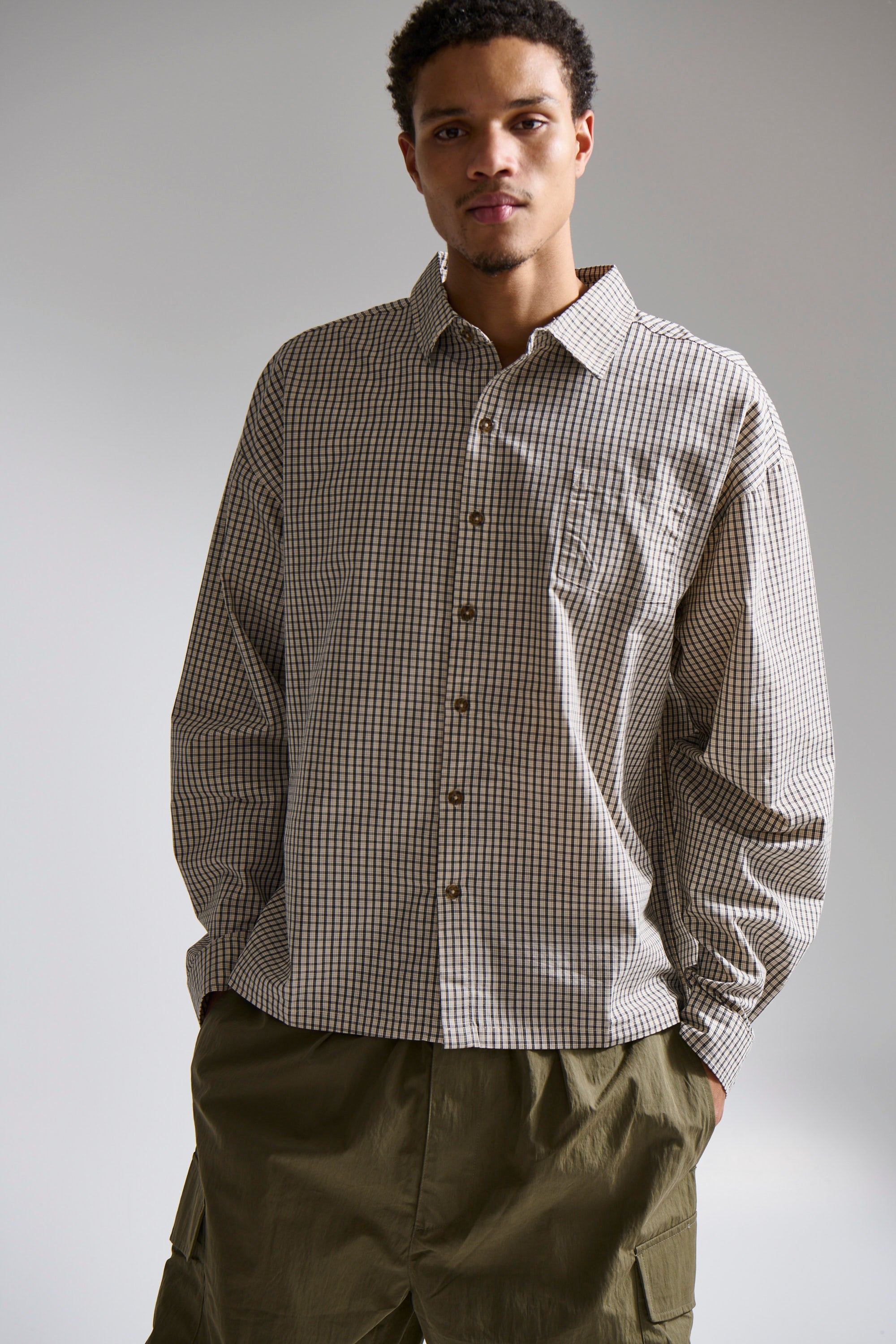 Brooklyn Check Shirt Ivory