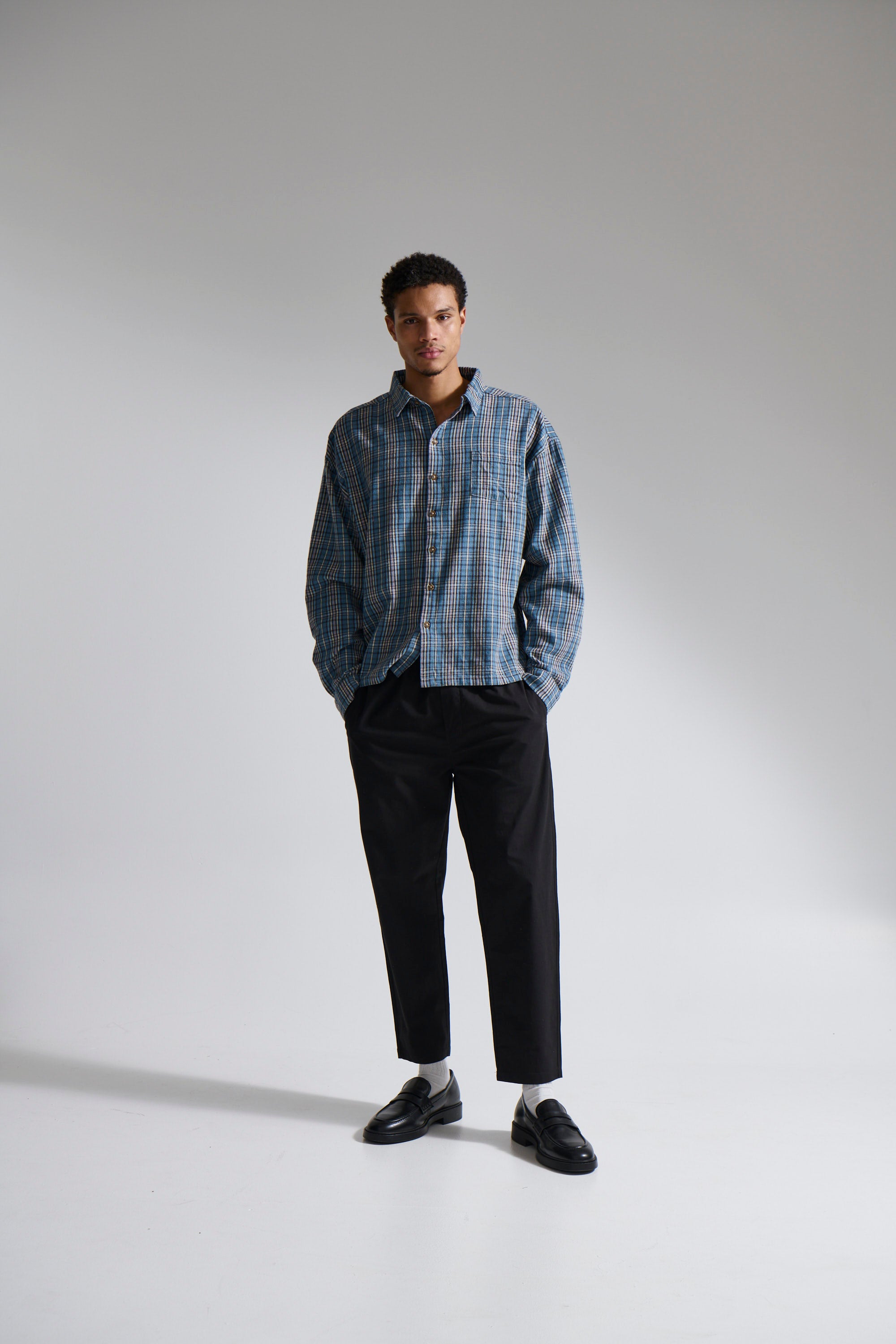 Brooklyn Check Shirt Blue