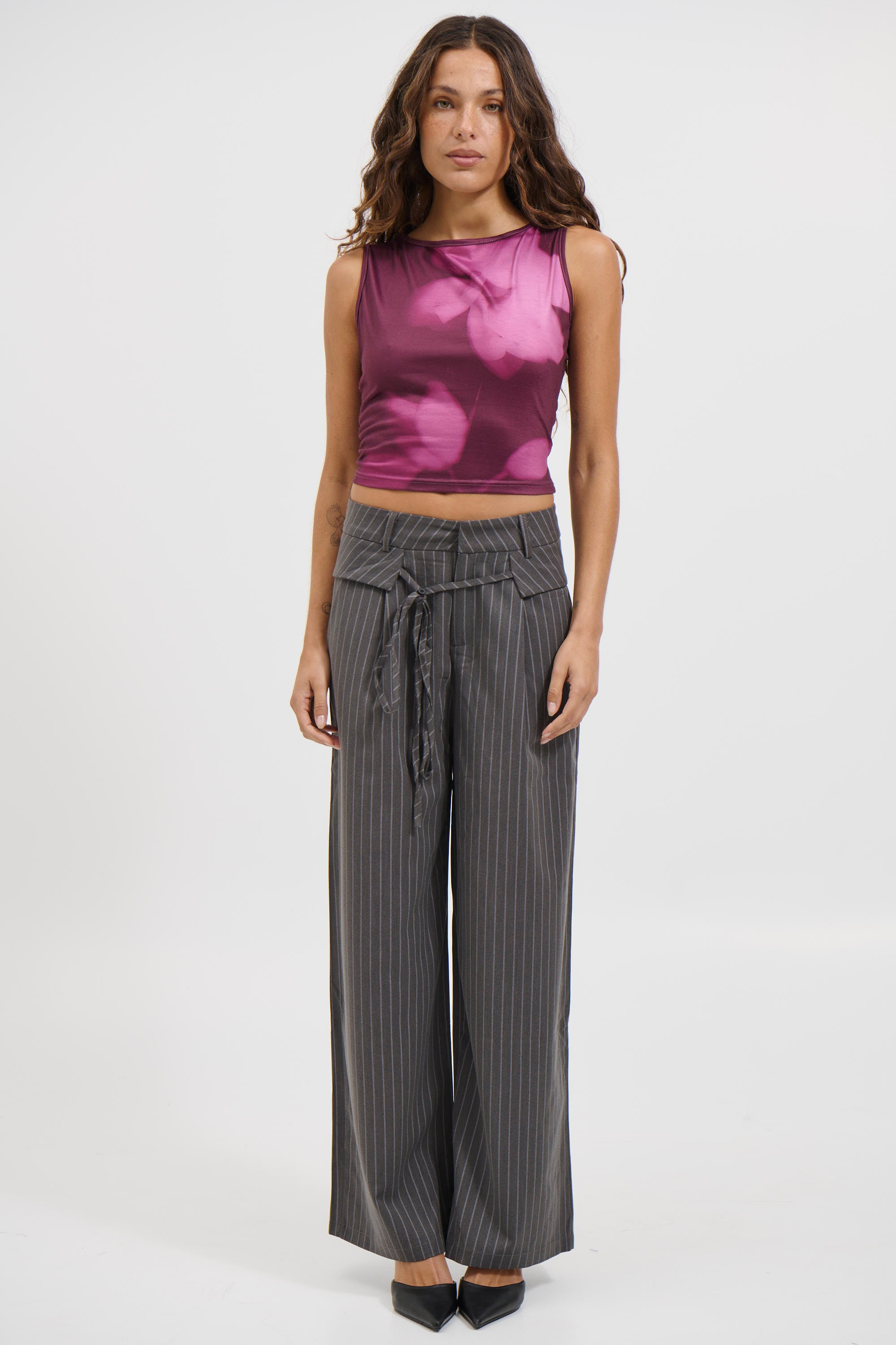 Lorelai Blossom Tank Burgandy