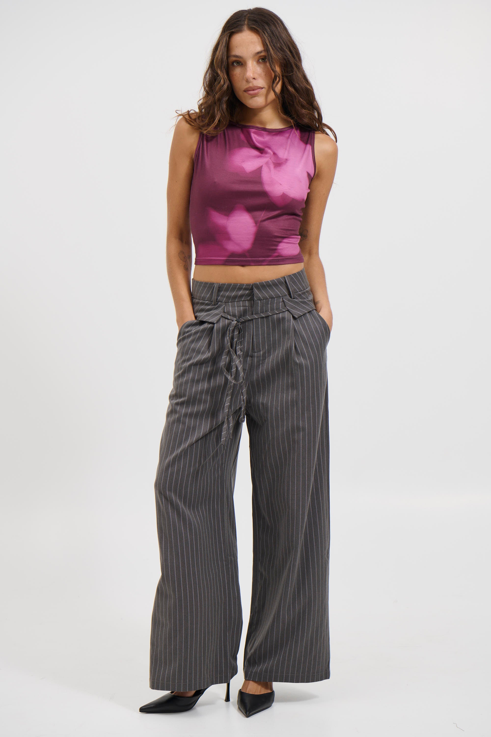 Lorelai Blossom Tank Burgandy