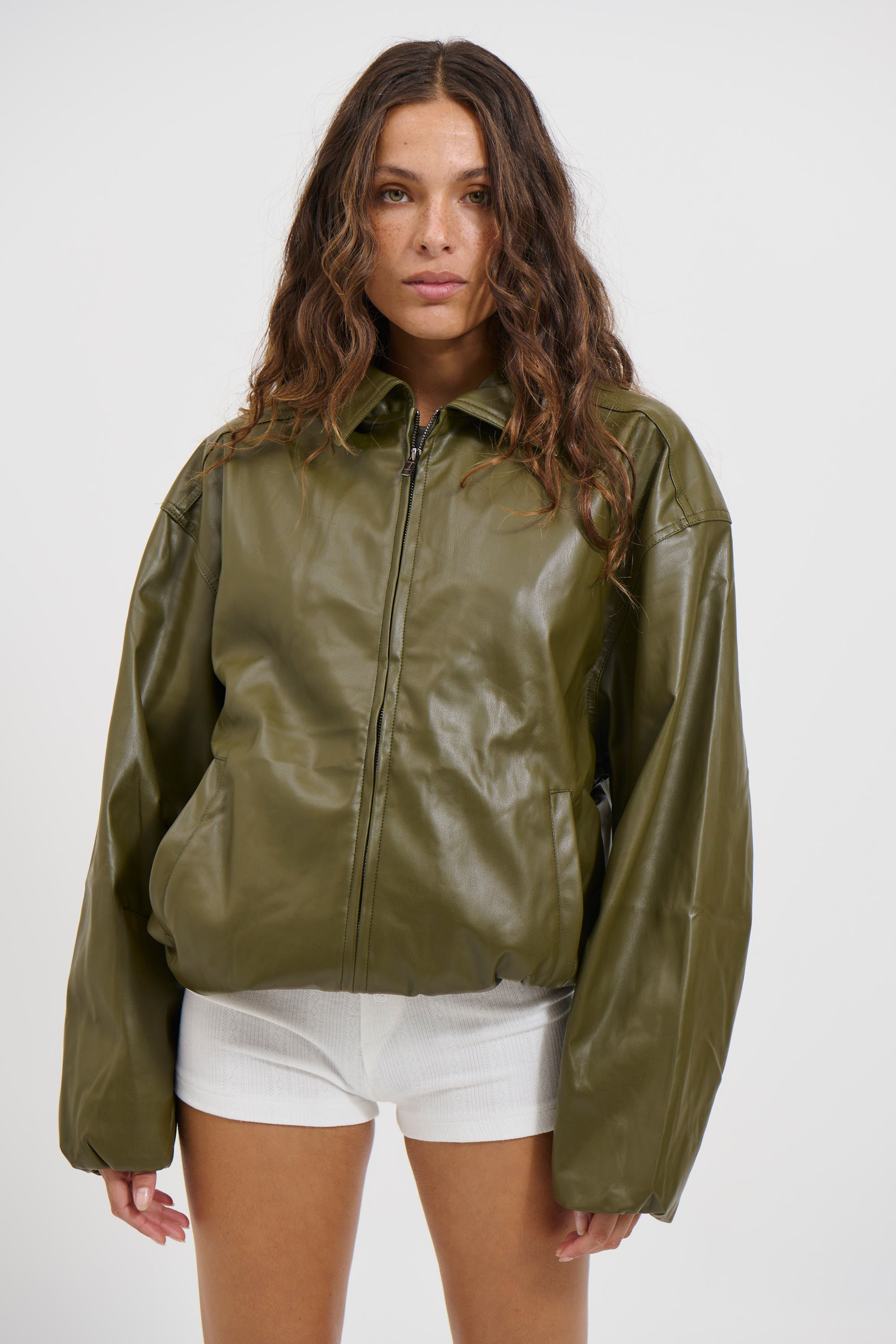 Unisex NTH Coated Bomber Jacket Army