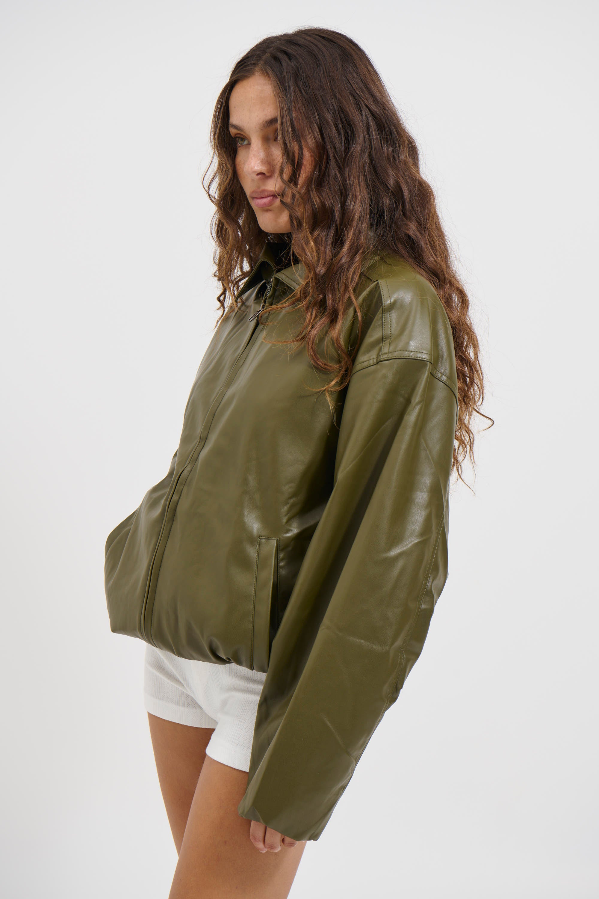 Unisex NTH Coated Bomber Jacket Army