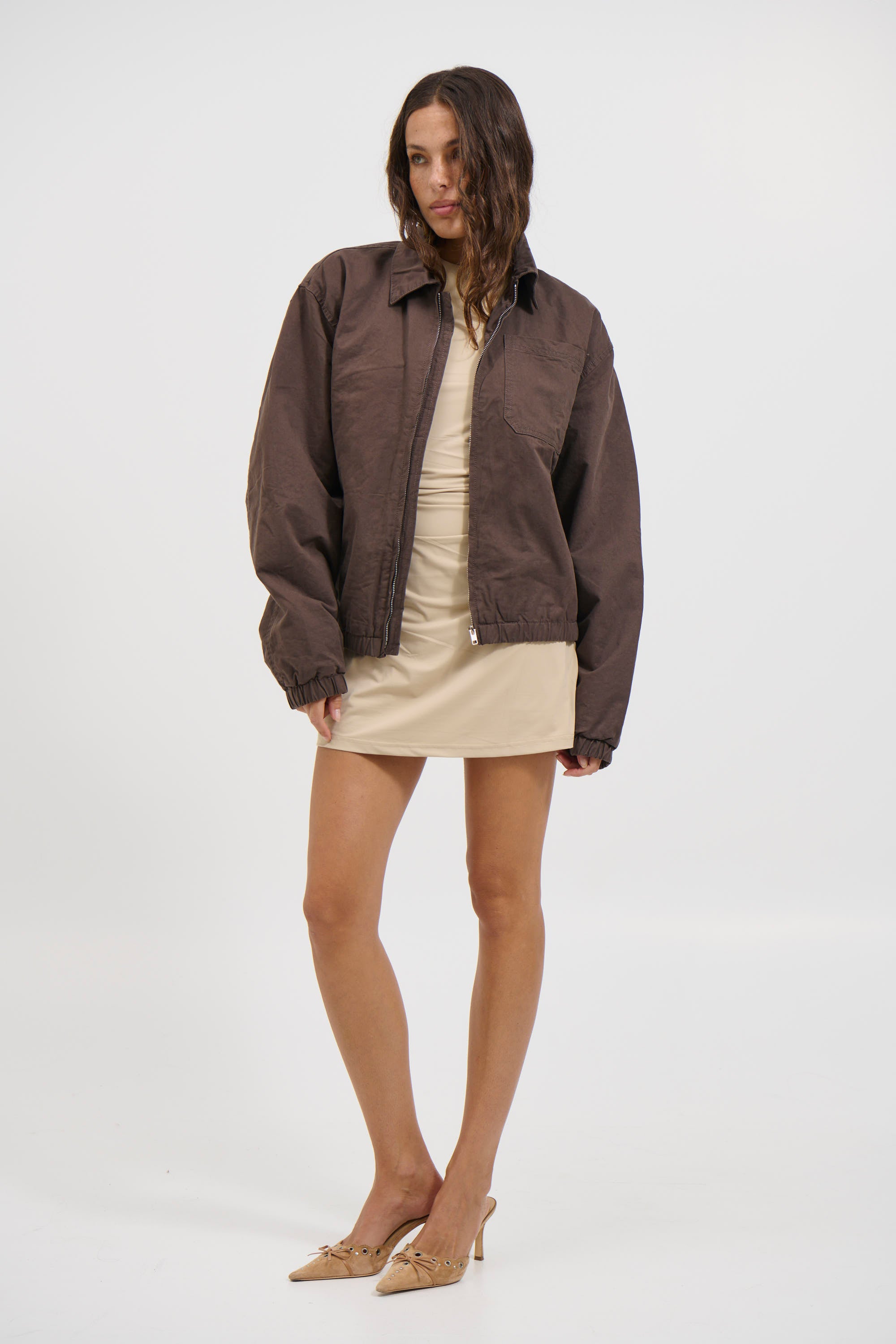 Unisex Charlie Soft Cotton Bomber Choc