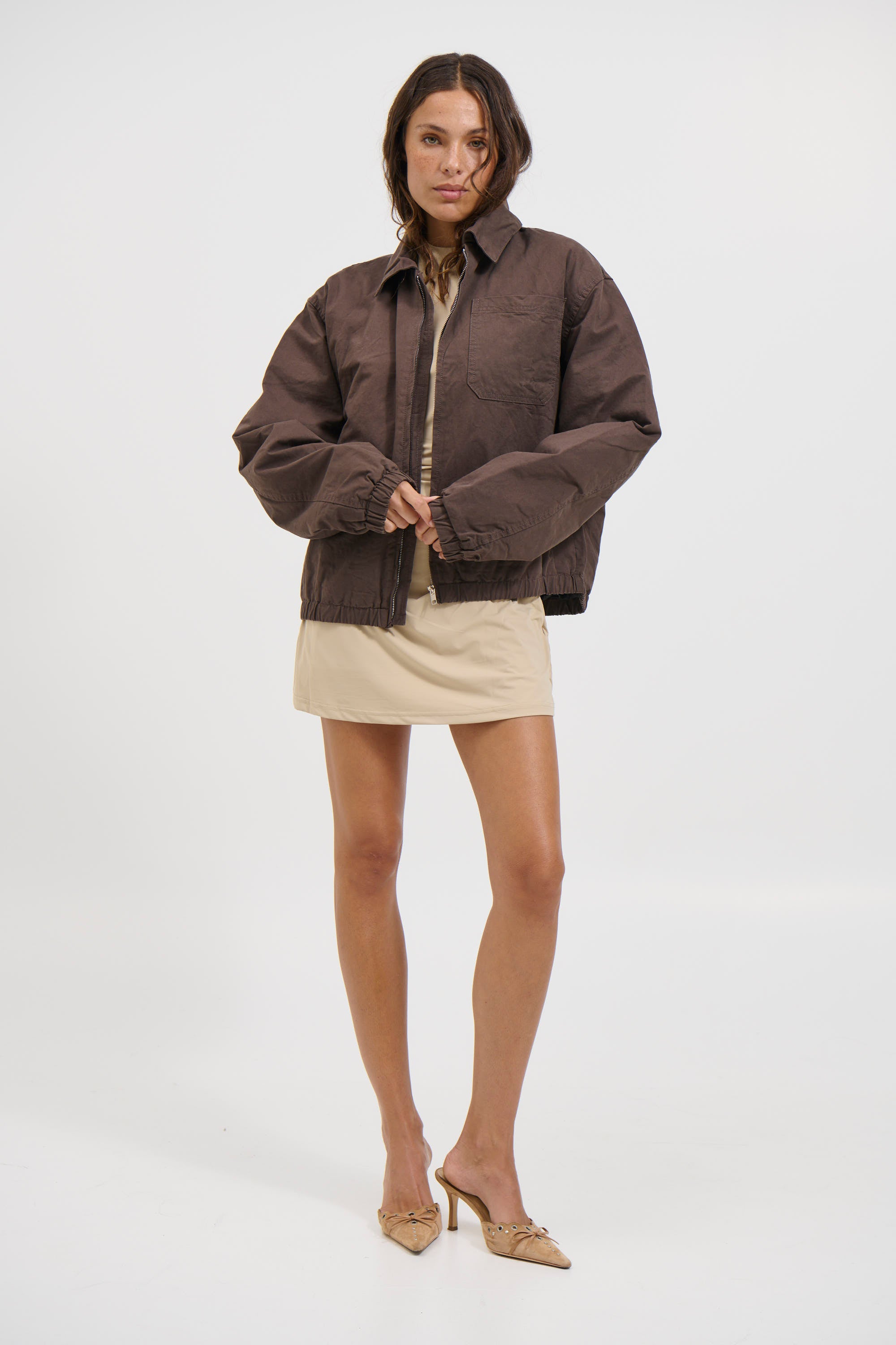 Unisex Charlie Soft Cotton Bomber Choc