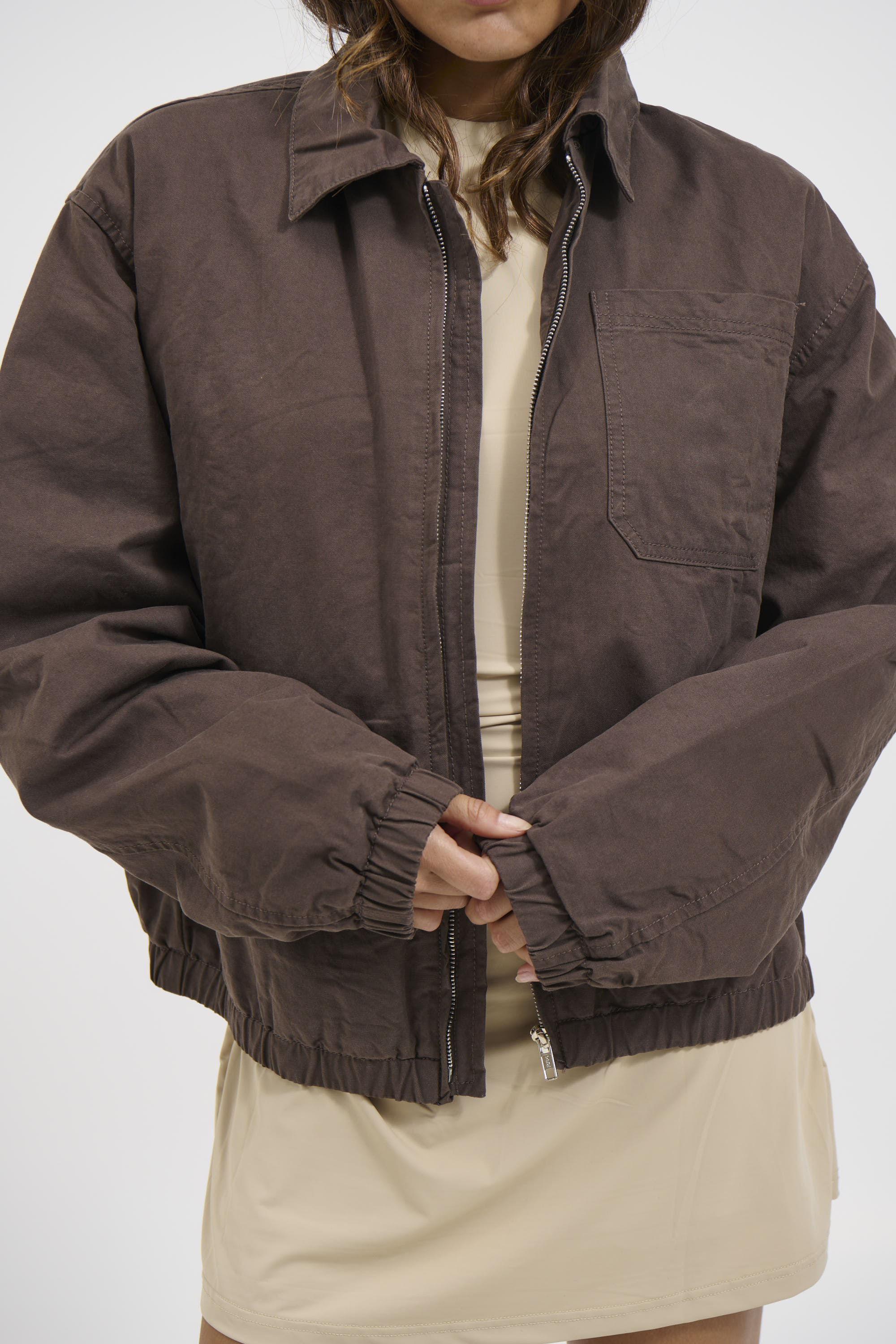 Unisex Charlie Soft Cotton Bomber Choc