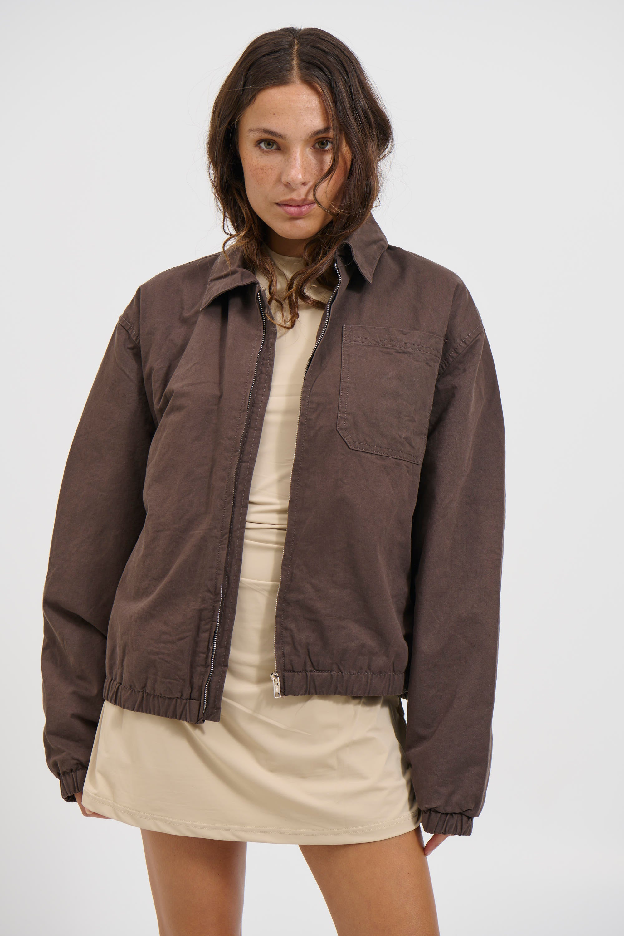 Unisex Charlie Soft Cotton Bomber Choc