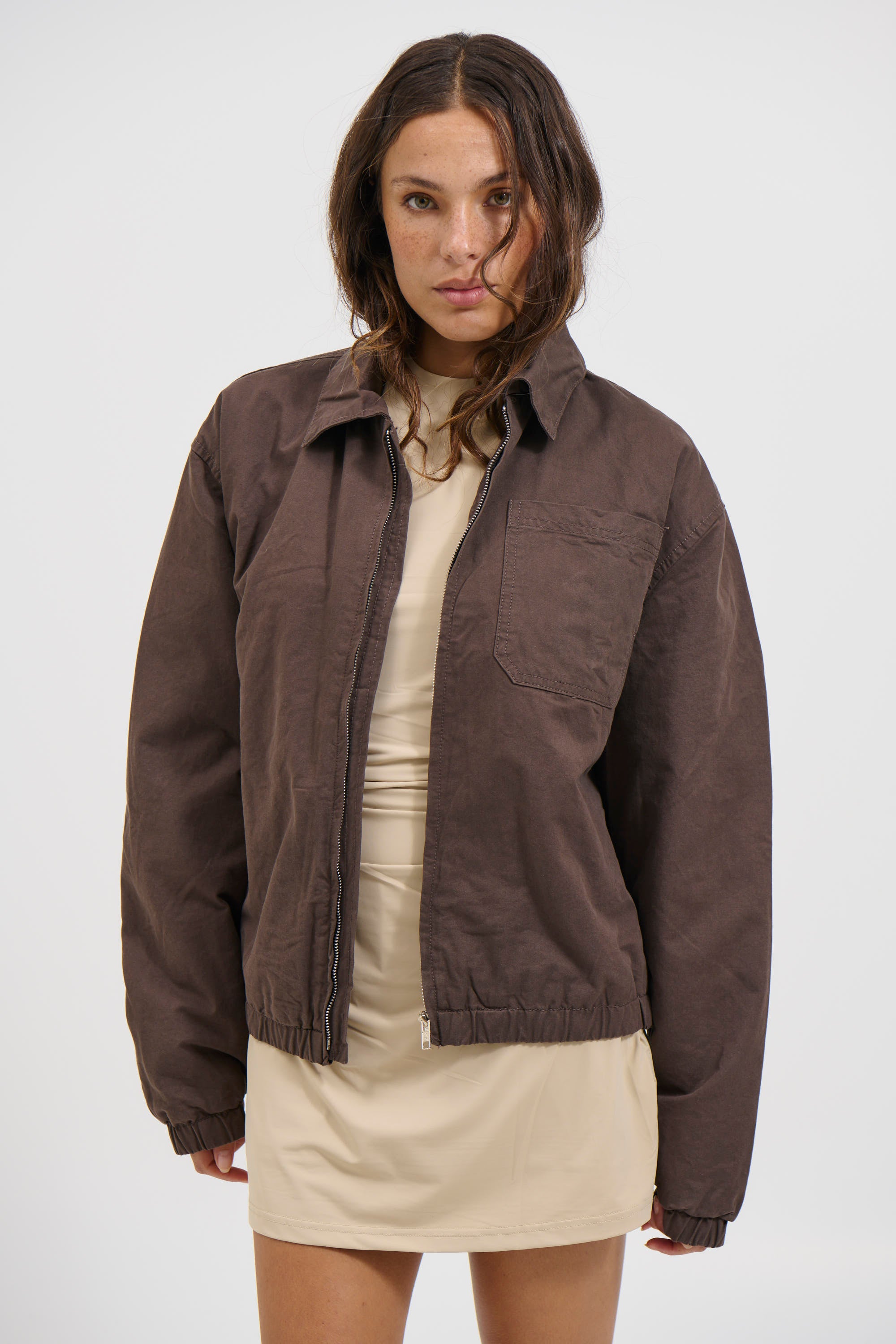 Unisex Charlie Soft Cotton Bomber Choc