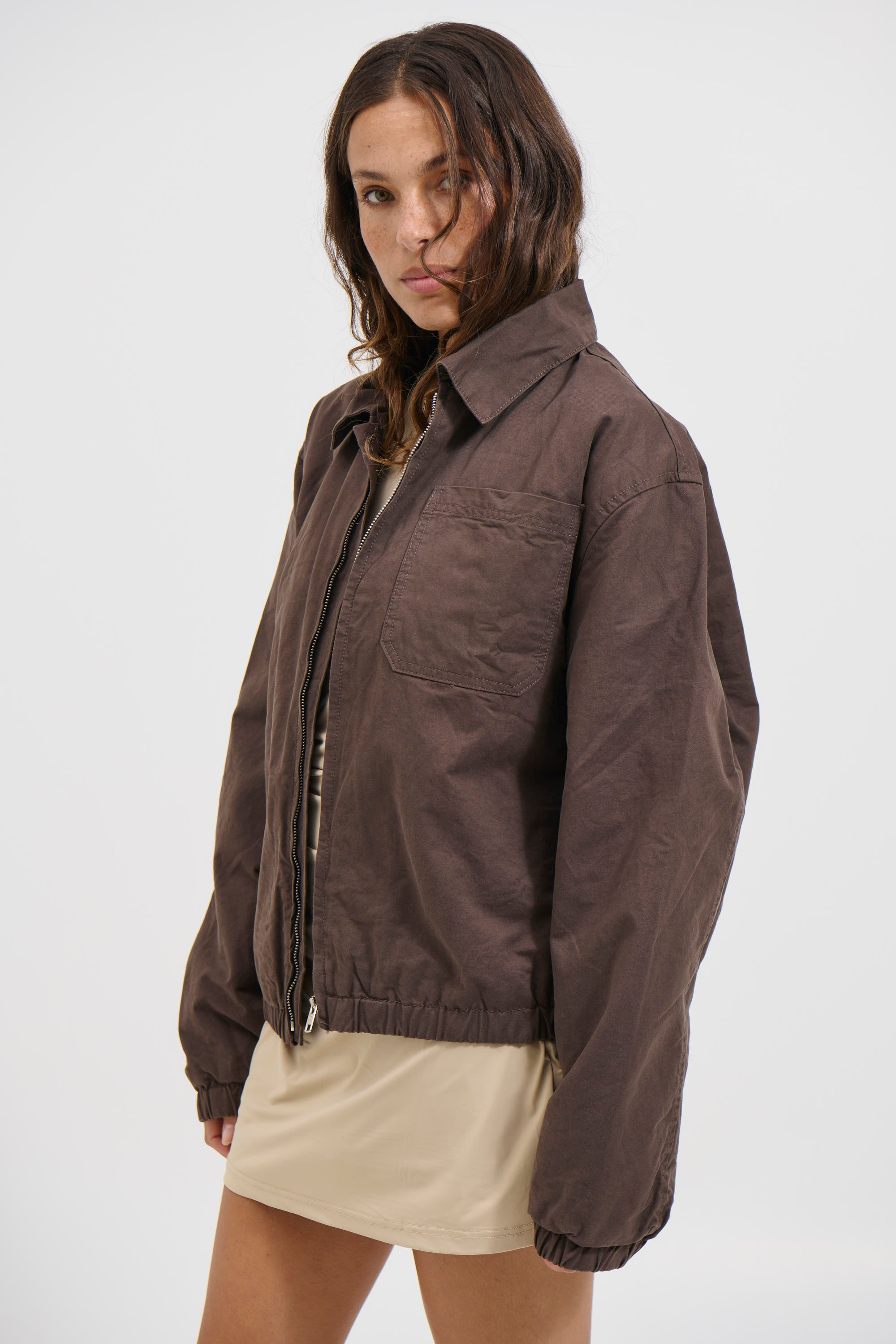 Unisex Charlie Soft Cotton Bomber Choc