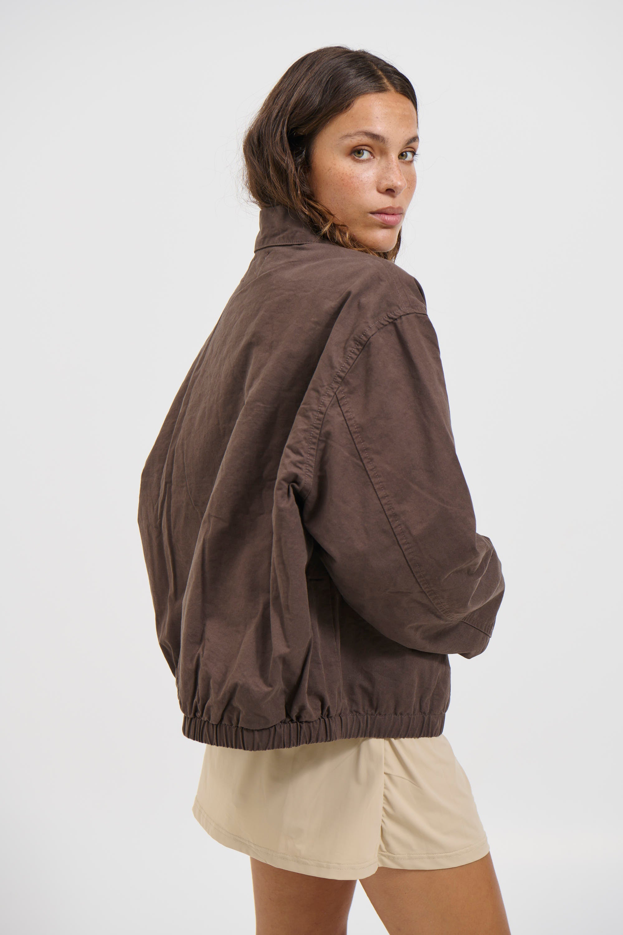 Unisex Charlie Soft Cotton Bomber Choc