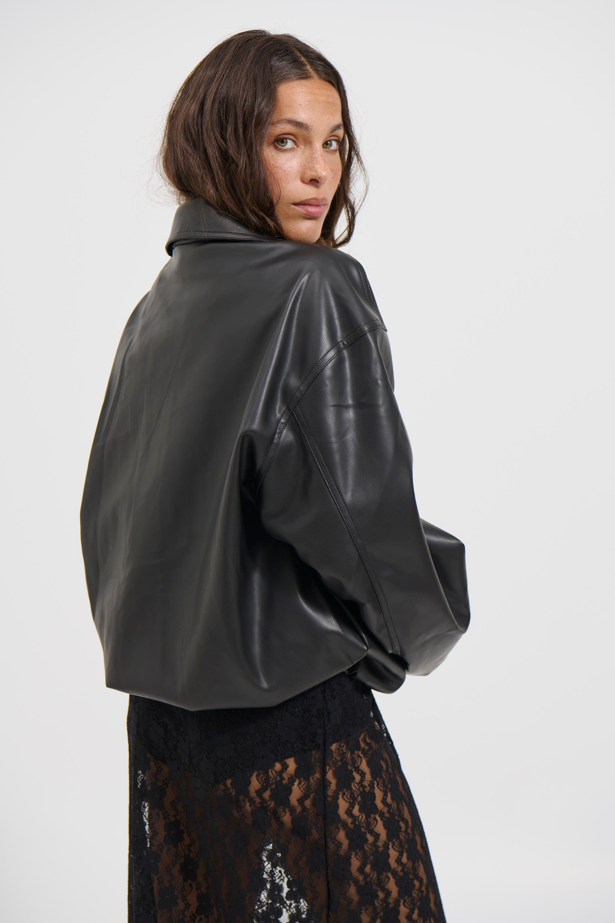 Unisex NTH Coated Bomber Jacket Black