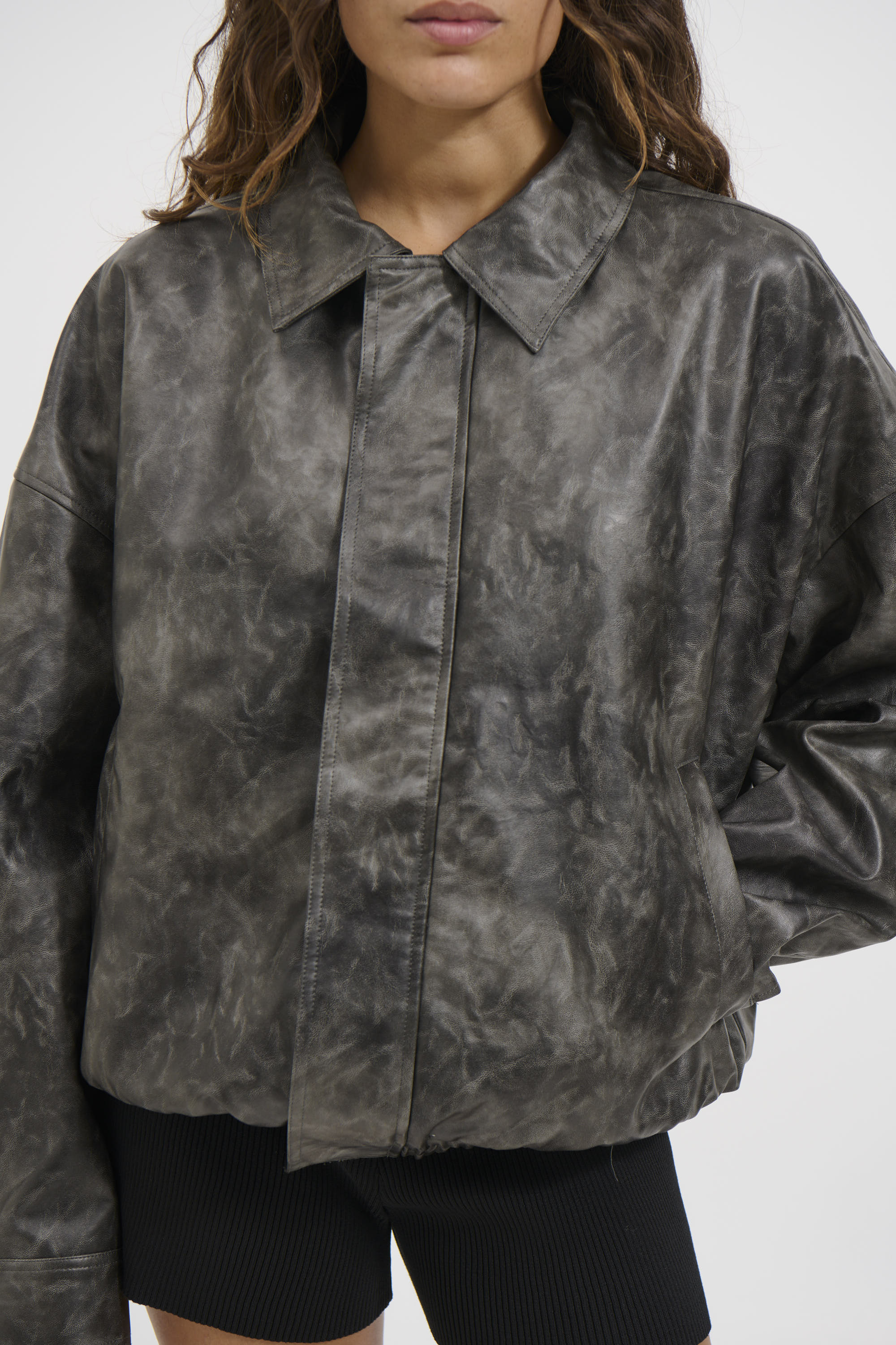Becca Bomber Washed Black - FINAL SALE