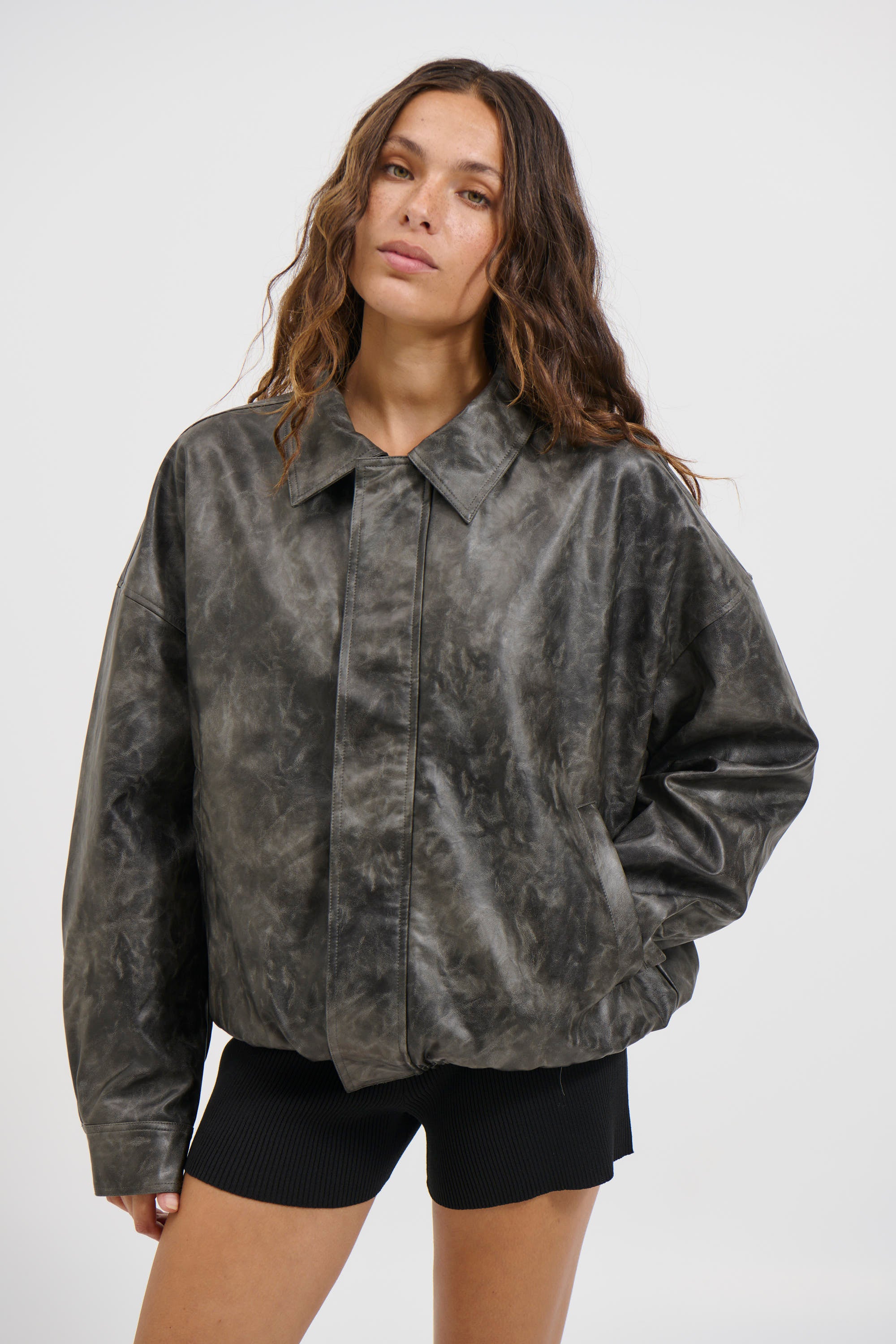 Becca Bomber Washed Black - FINAL SALE