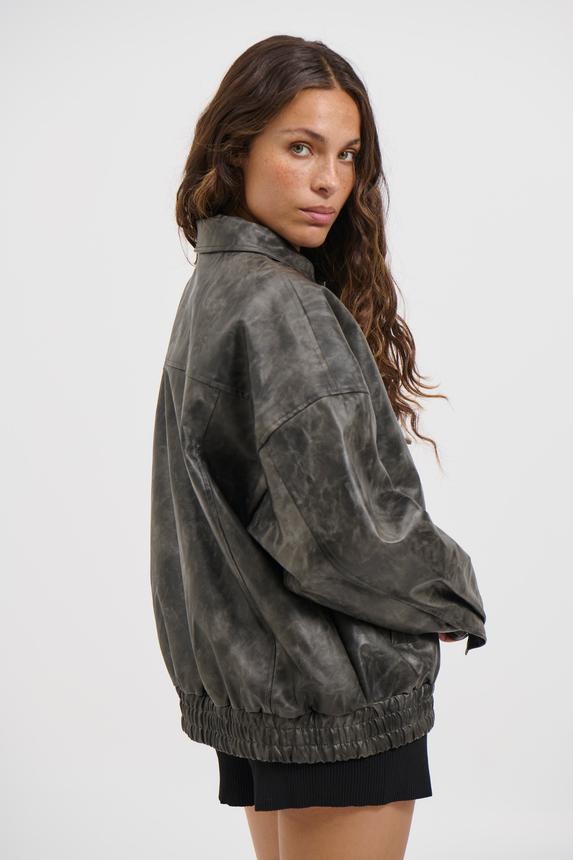 Becca Bomber Washed Black - FINAL SALE