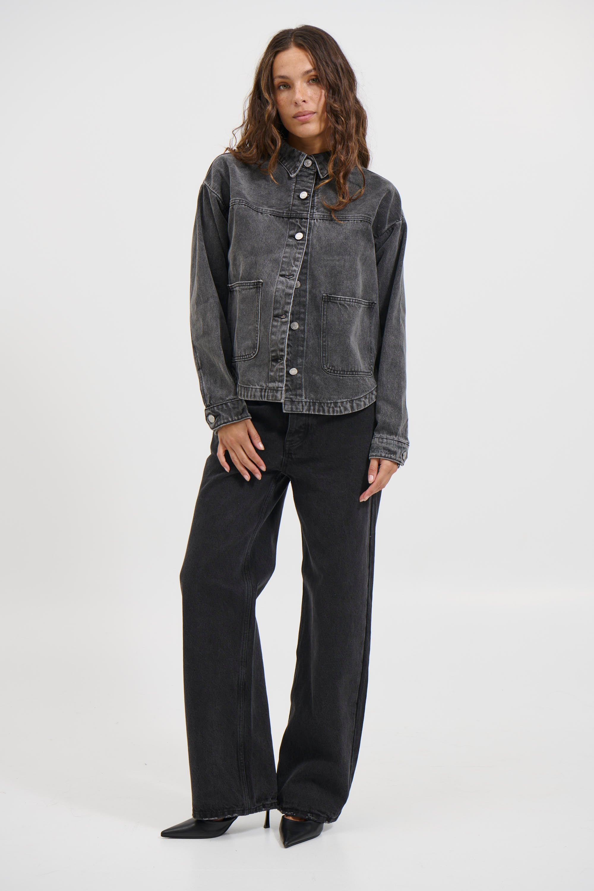 Ashton Denim Jacket Washed Black - FINAL SALE