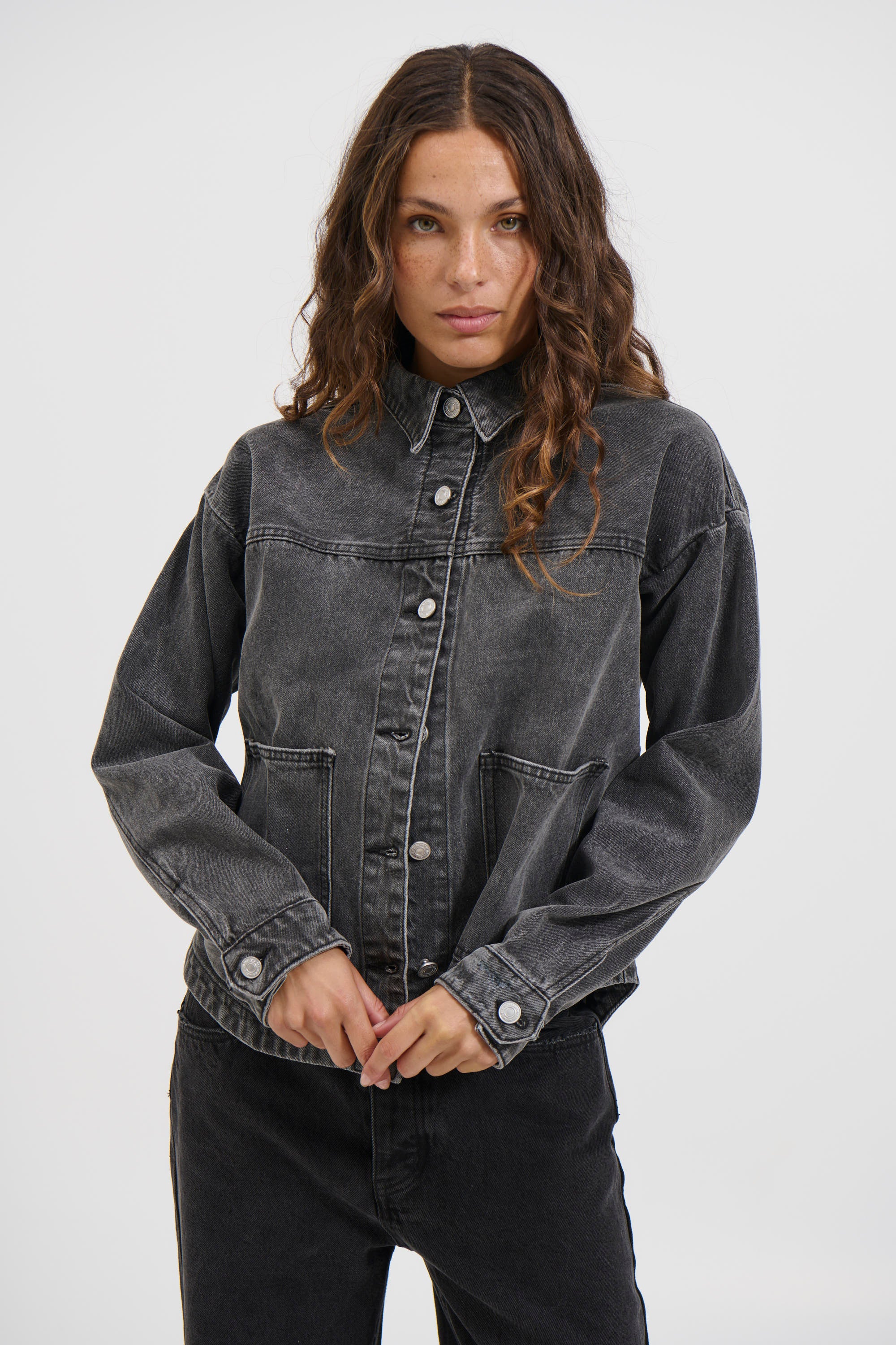 Ashton Denim Jacket Washed Black - FINAL SALE