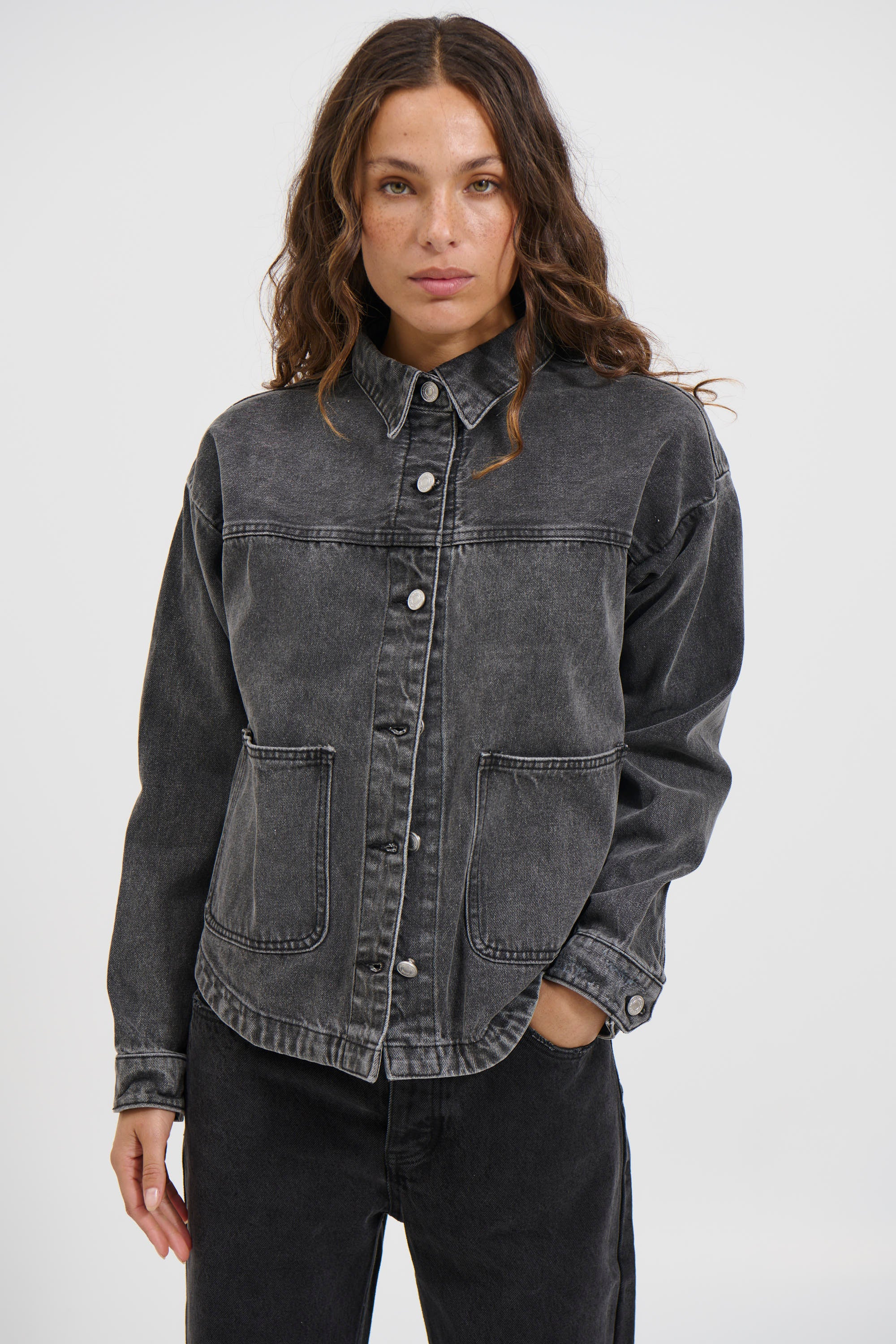 Ashton Denim Jacket Washed Black - FINAL SALE