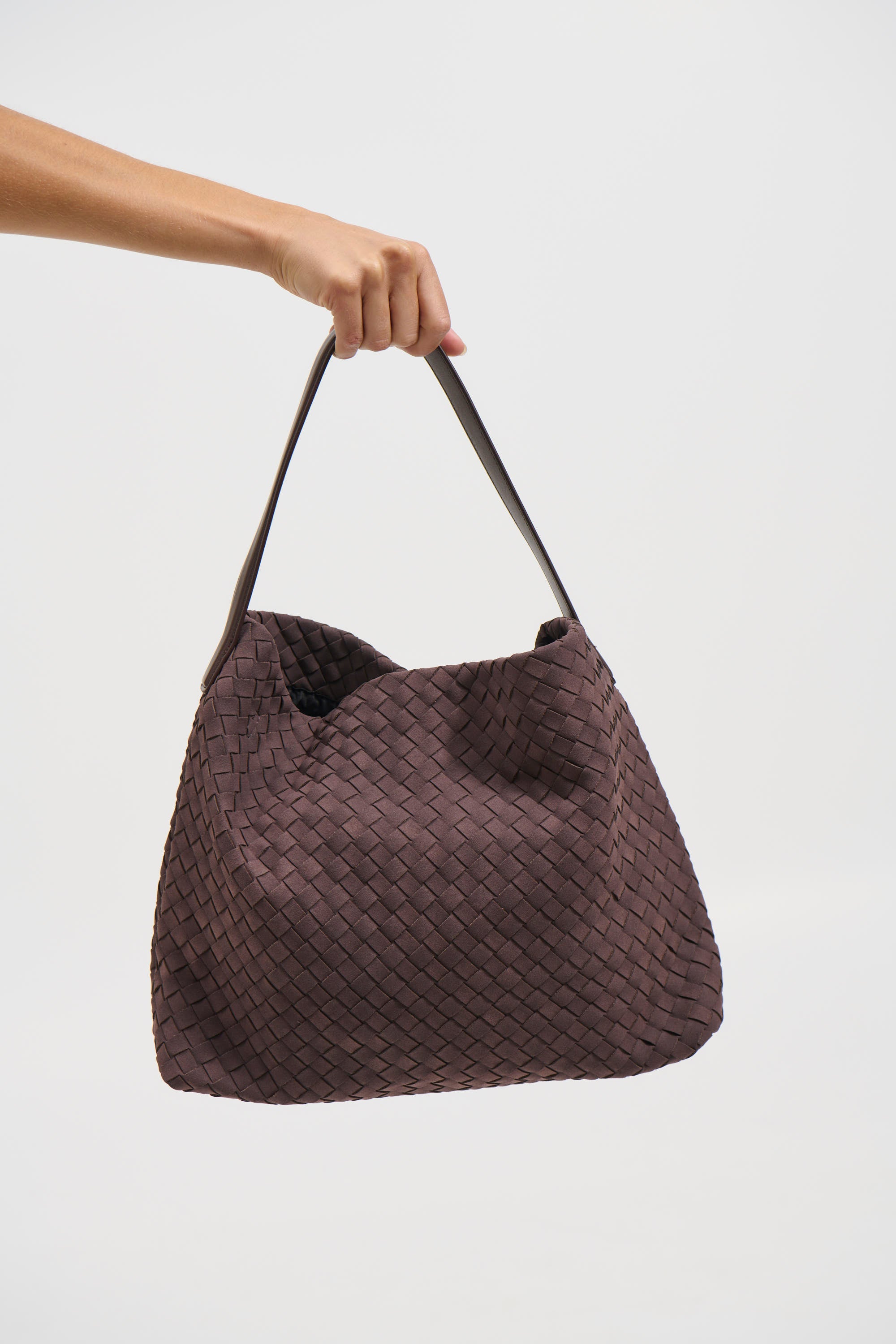 Anya Woven Tote Bag Brown