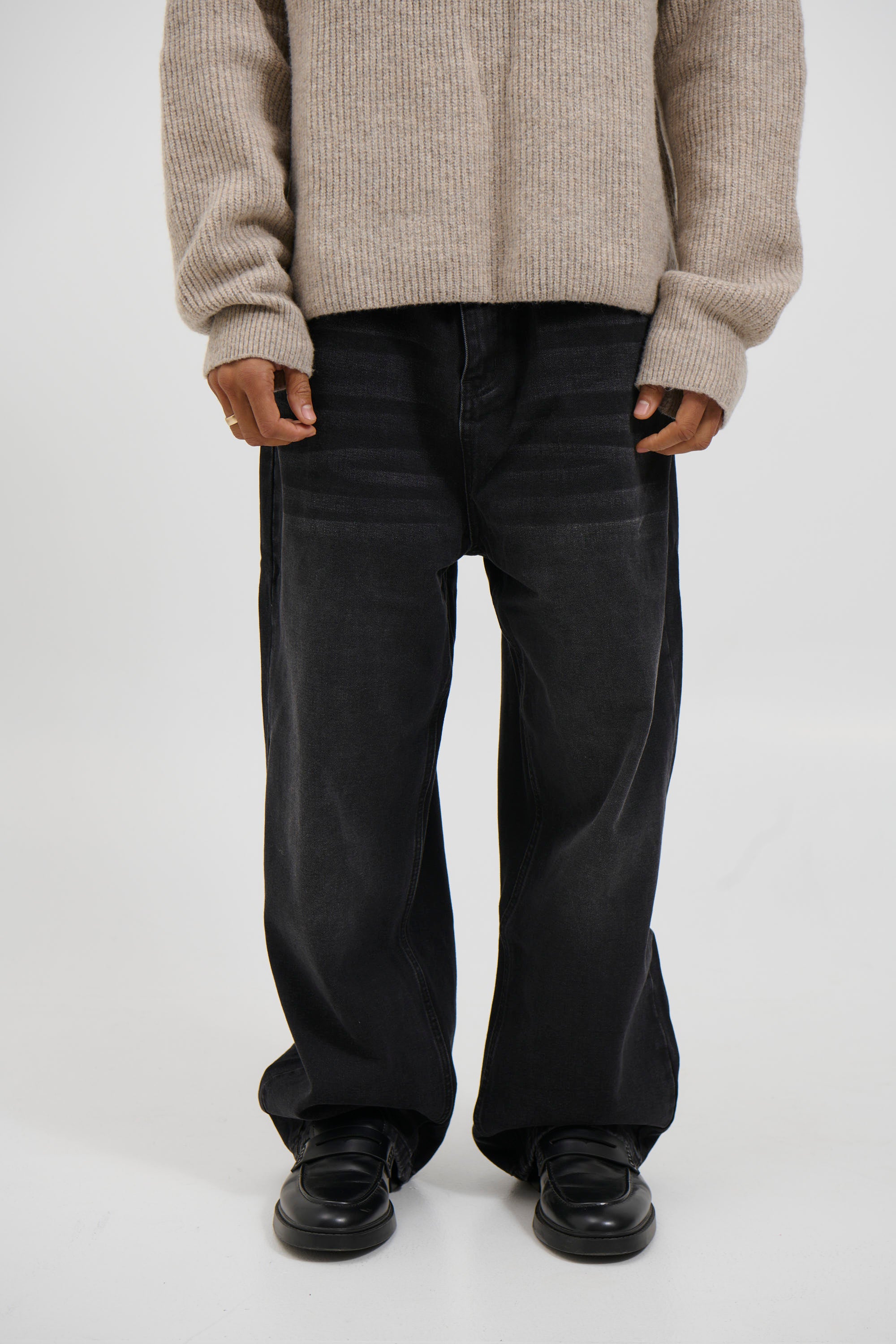 Newtown Baggy Denim Washed Black