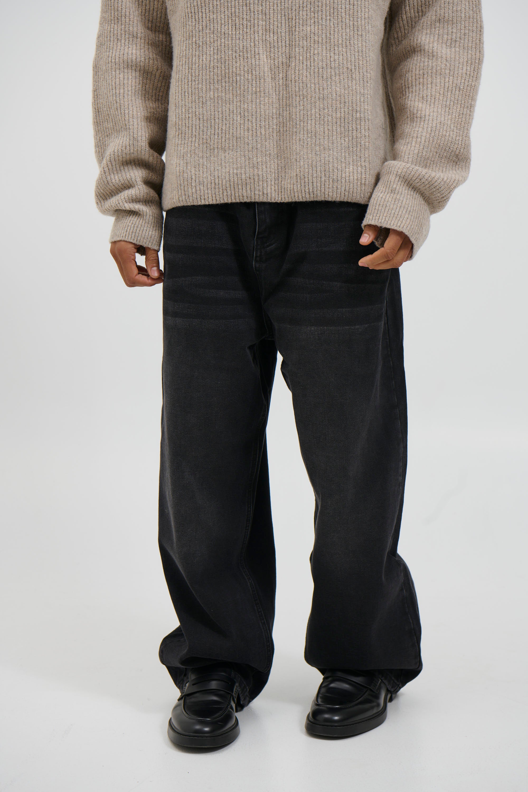 Newtown Baggy Denim Washed Black