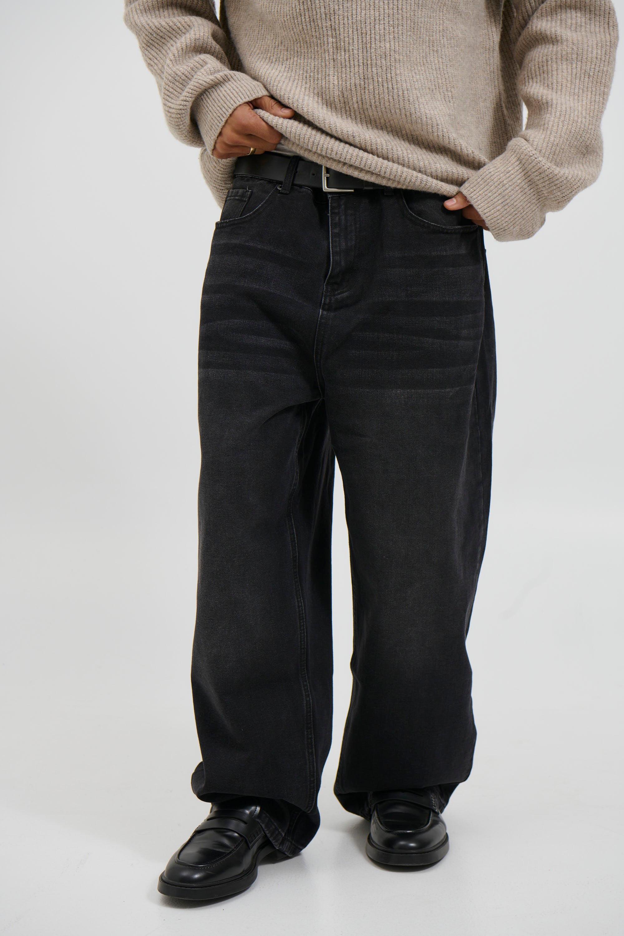 Newtown Baggy Denim Washed Black