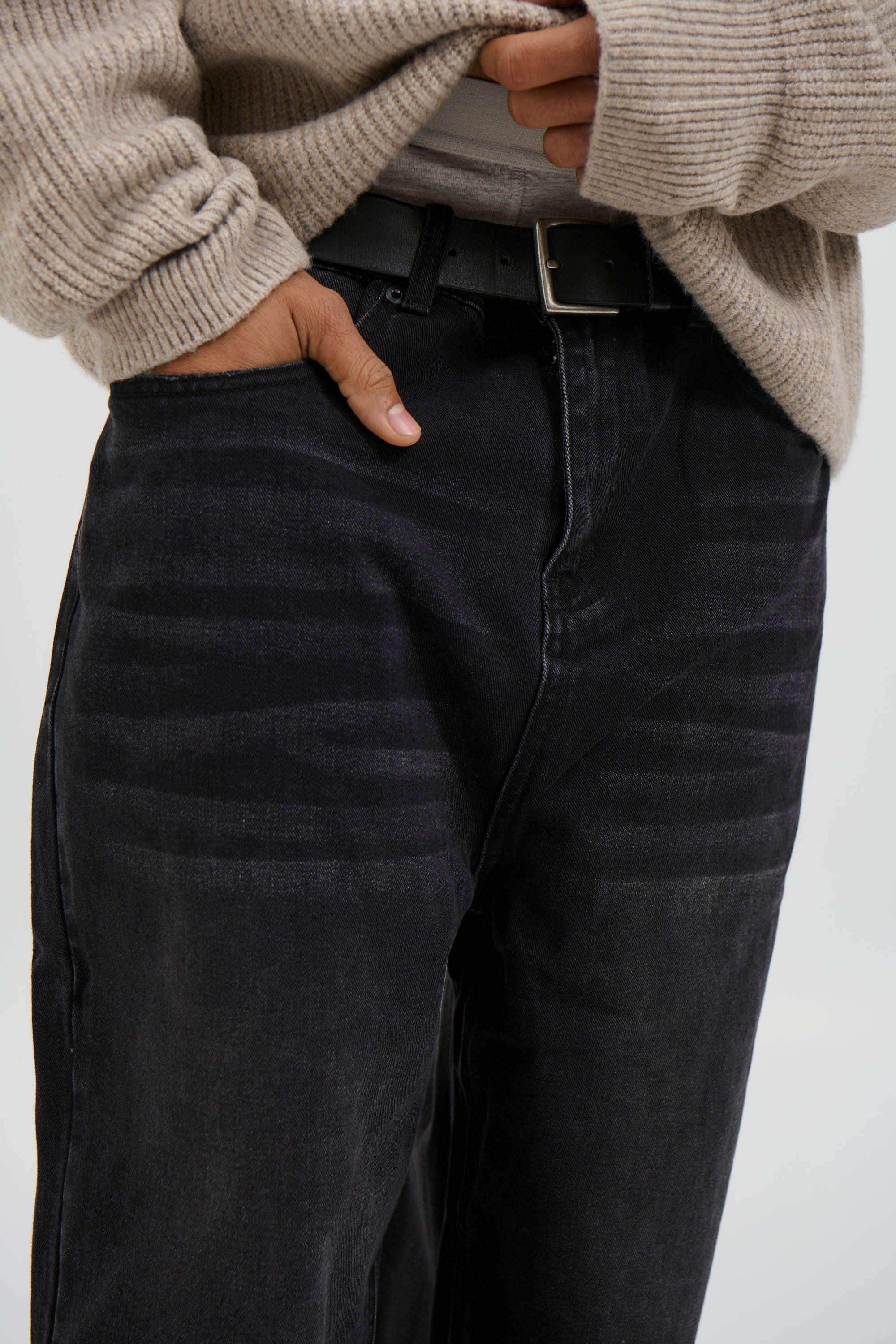 Newtown Baggy Denim Washed Black