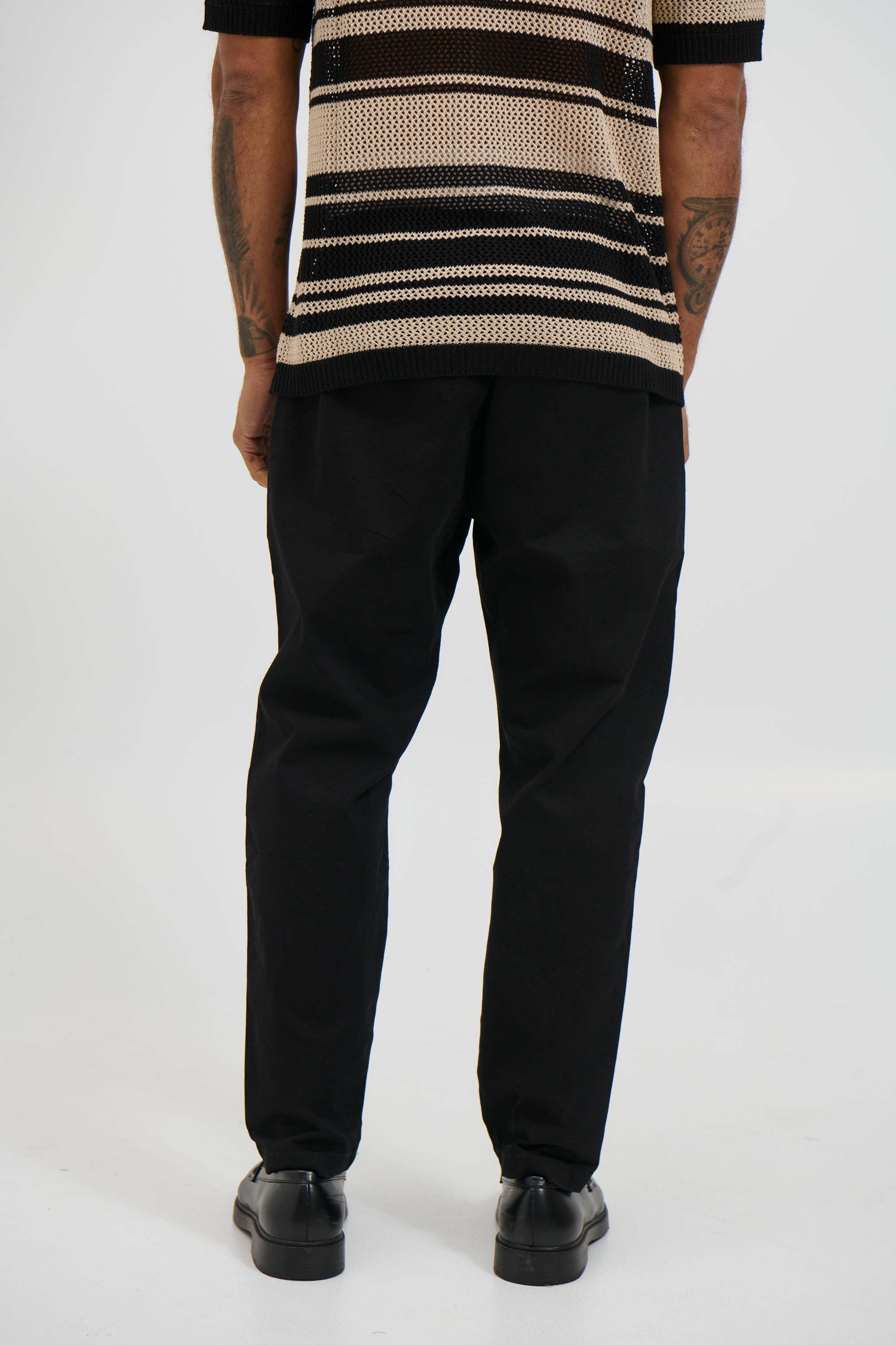 NTH Cropped Pleat Pant Black