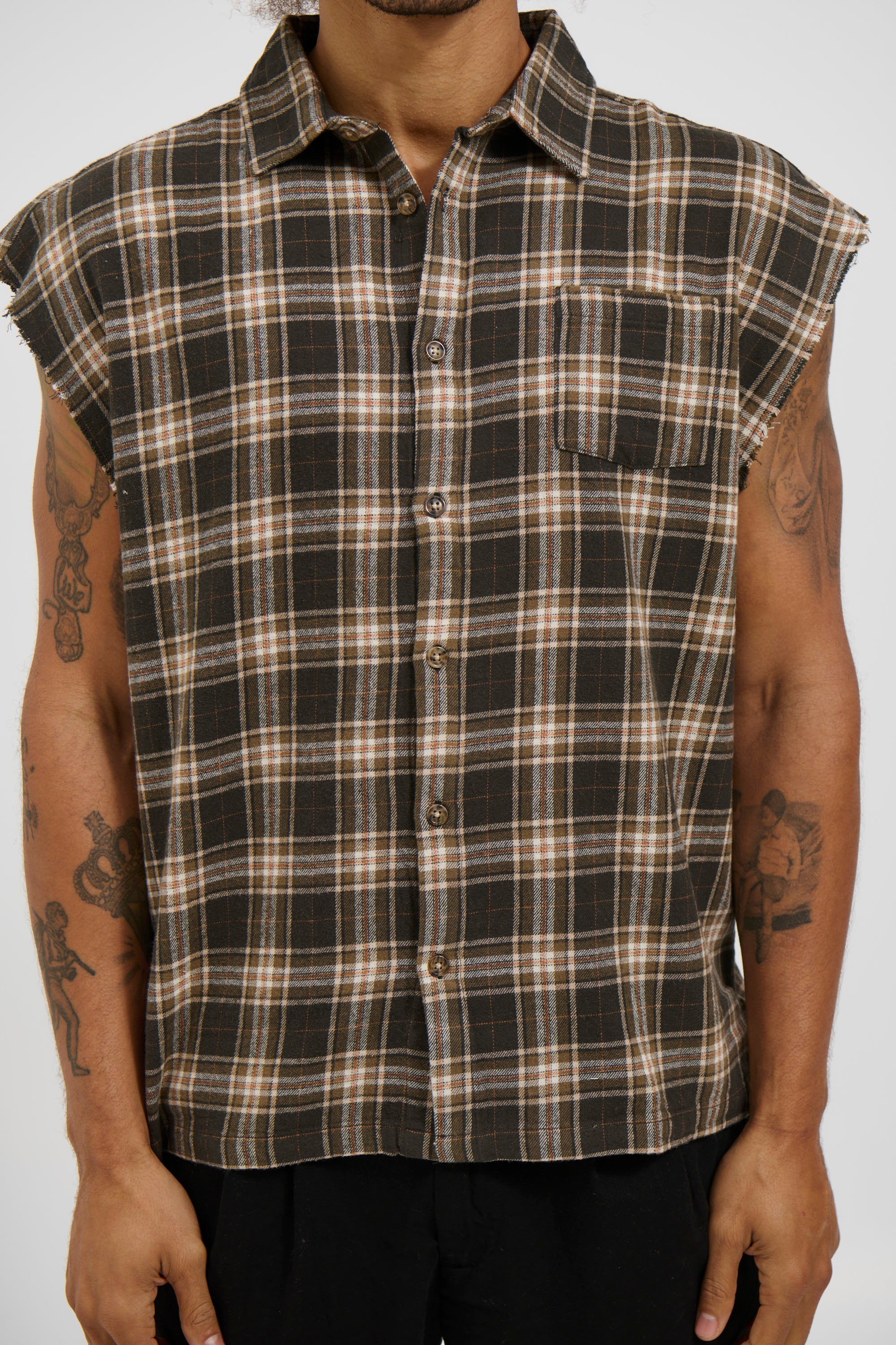 Brooklyn Check Cutoff Brown