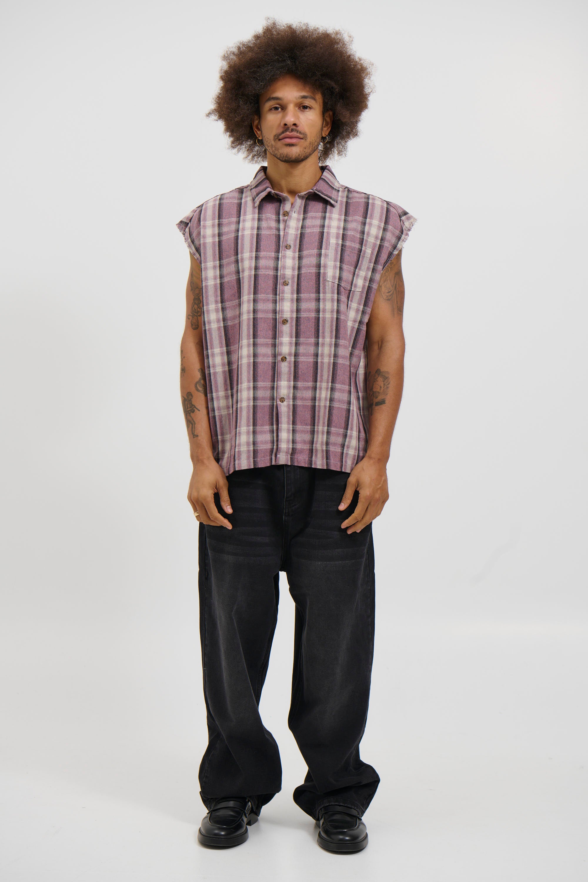 Brooklyn Check Cutoff Lilac