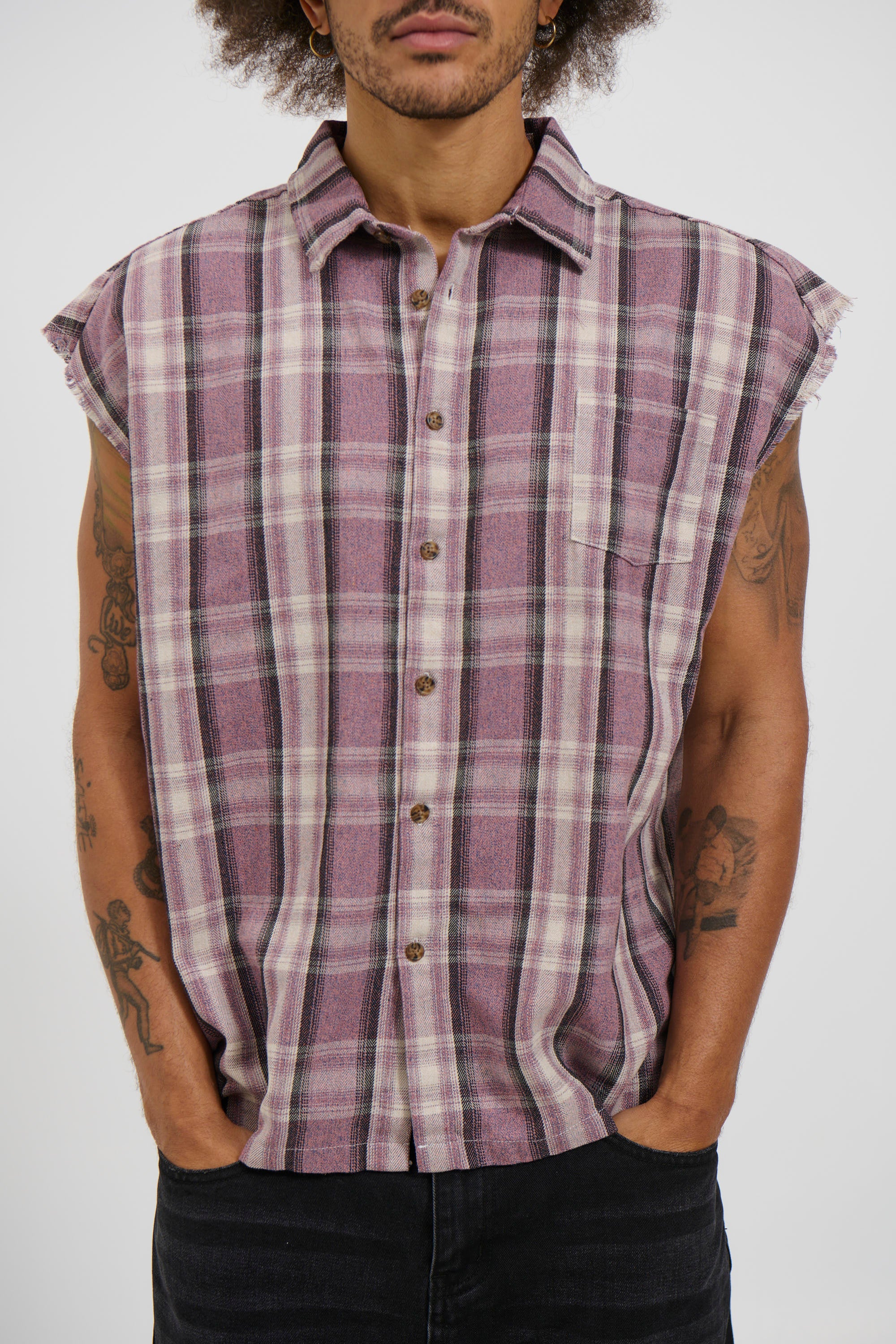 Brooklyn Check Cutoff Lilac