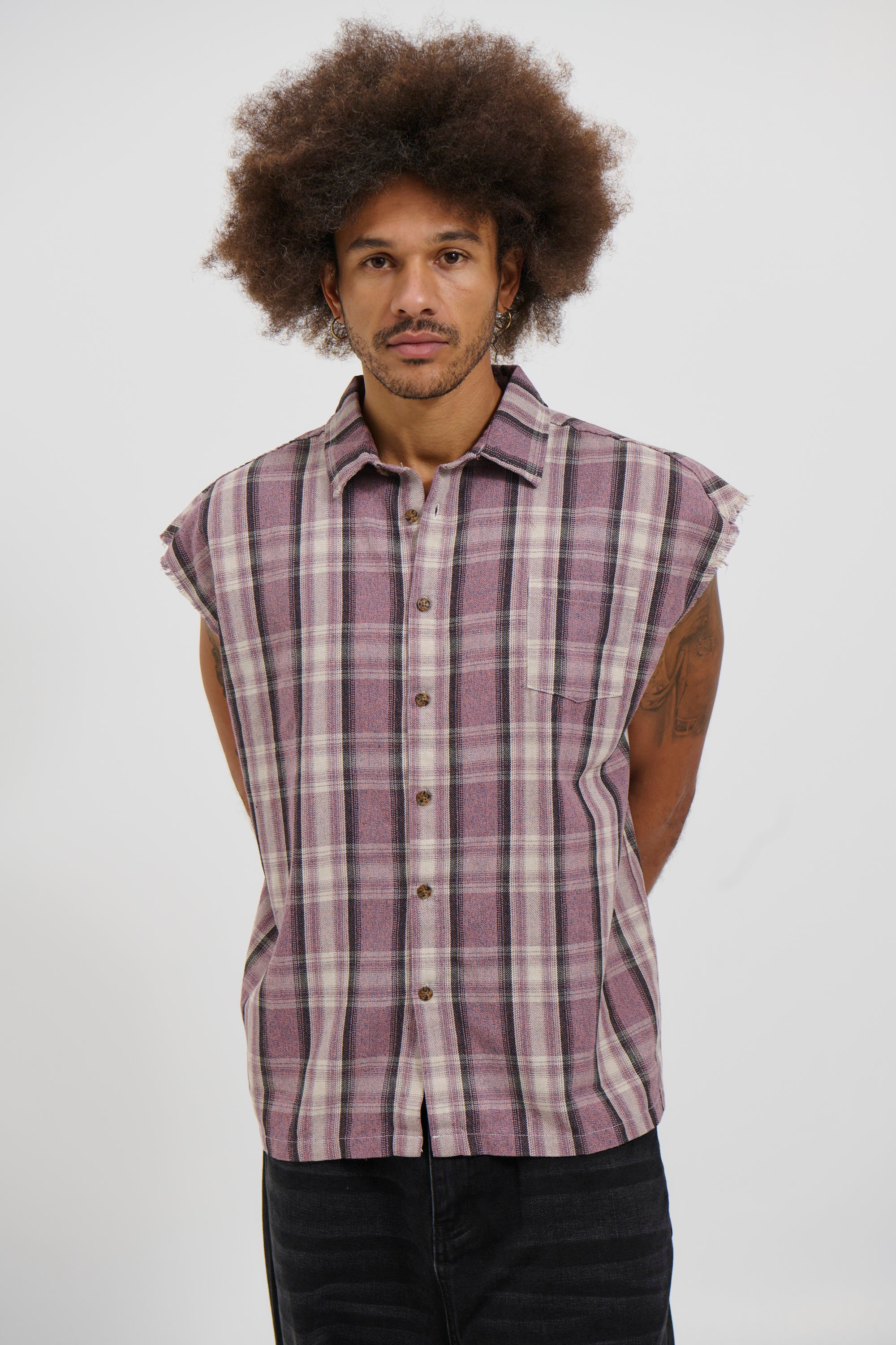 Brooklyn Check Cutoff Lilac