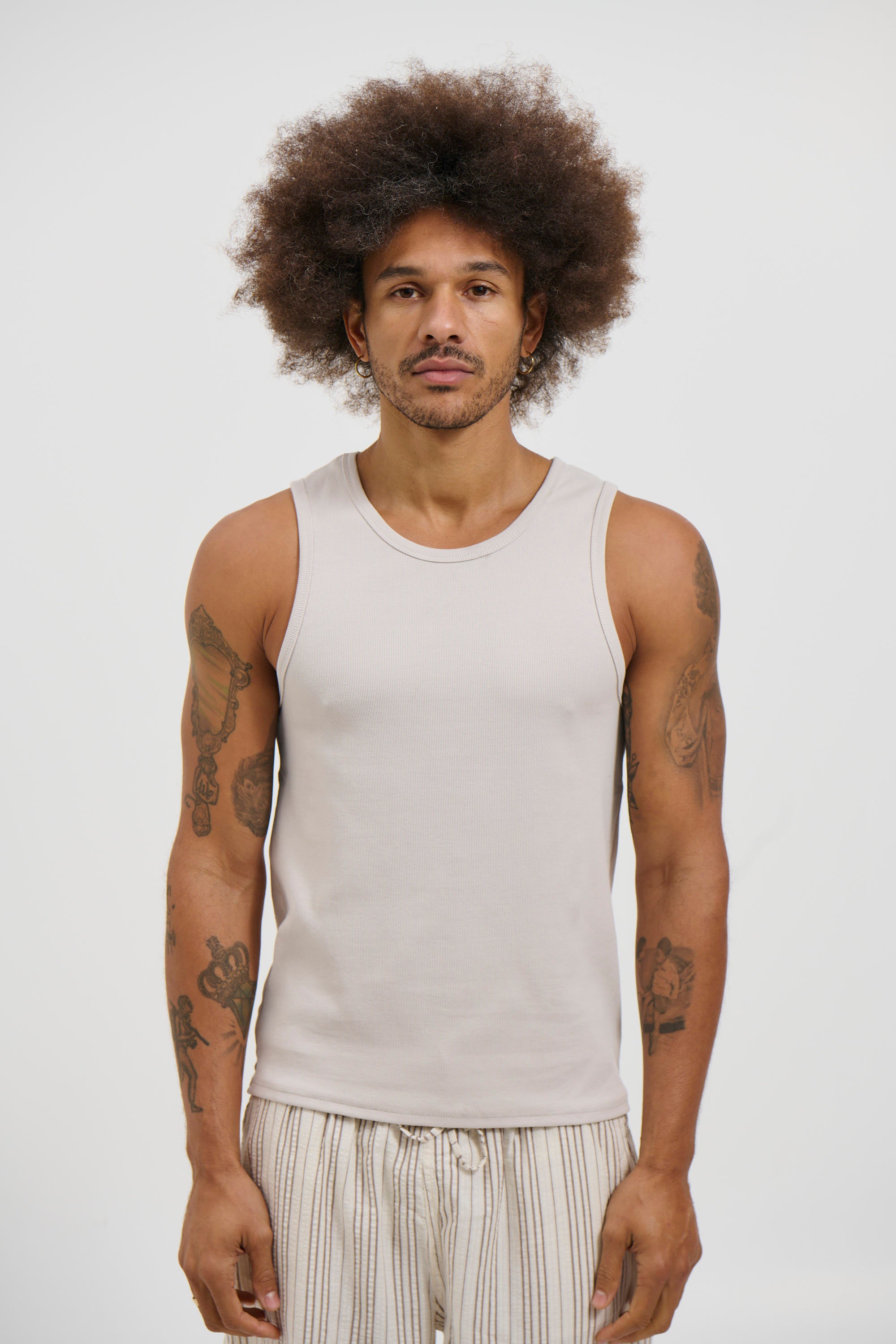 Declan Fitted Tank Beige