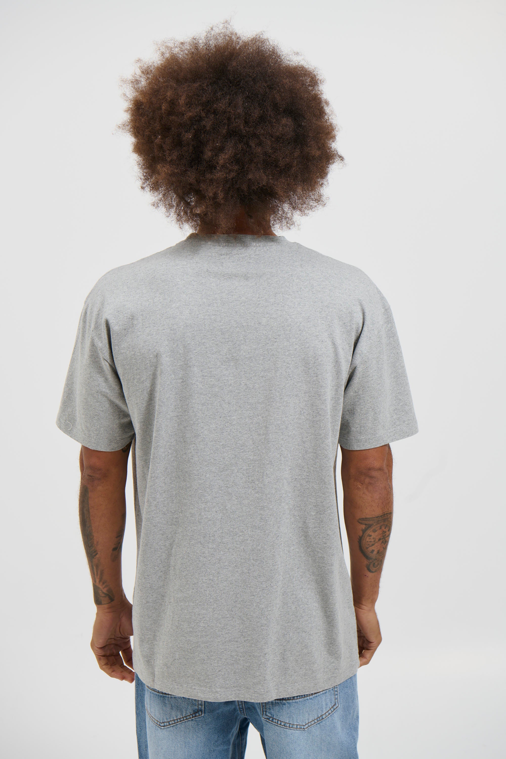 NTH Heavyweight Tee Grey Marle - FINAL SALE
