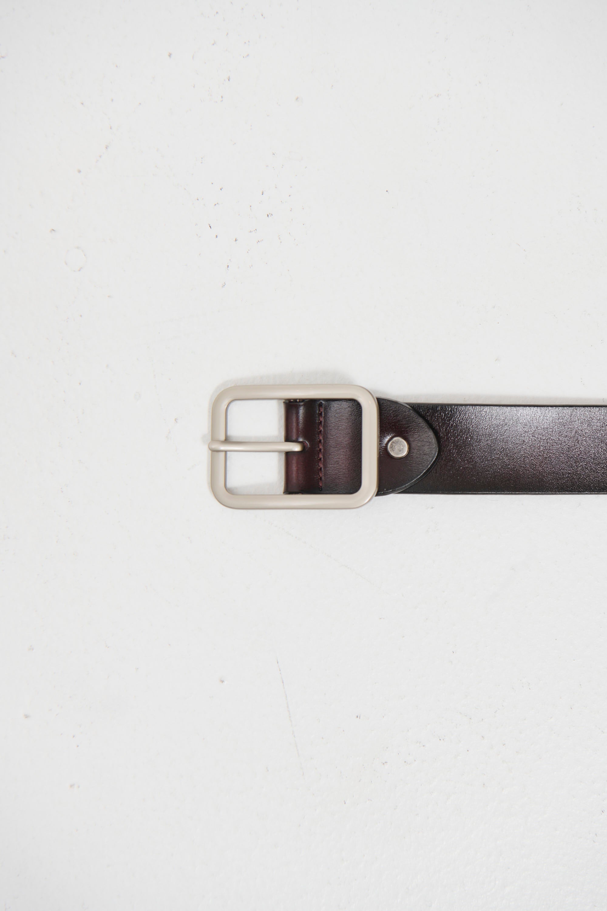 Leather Belt Wide Dark Brown