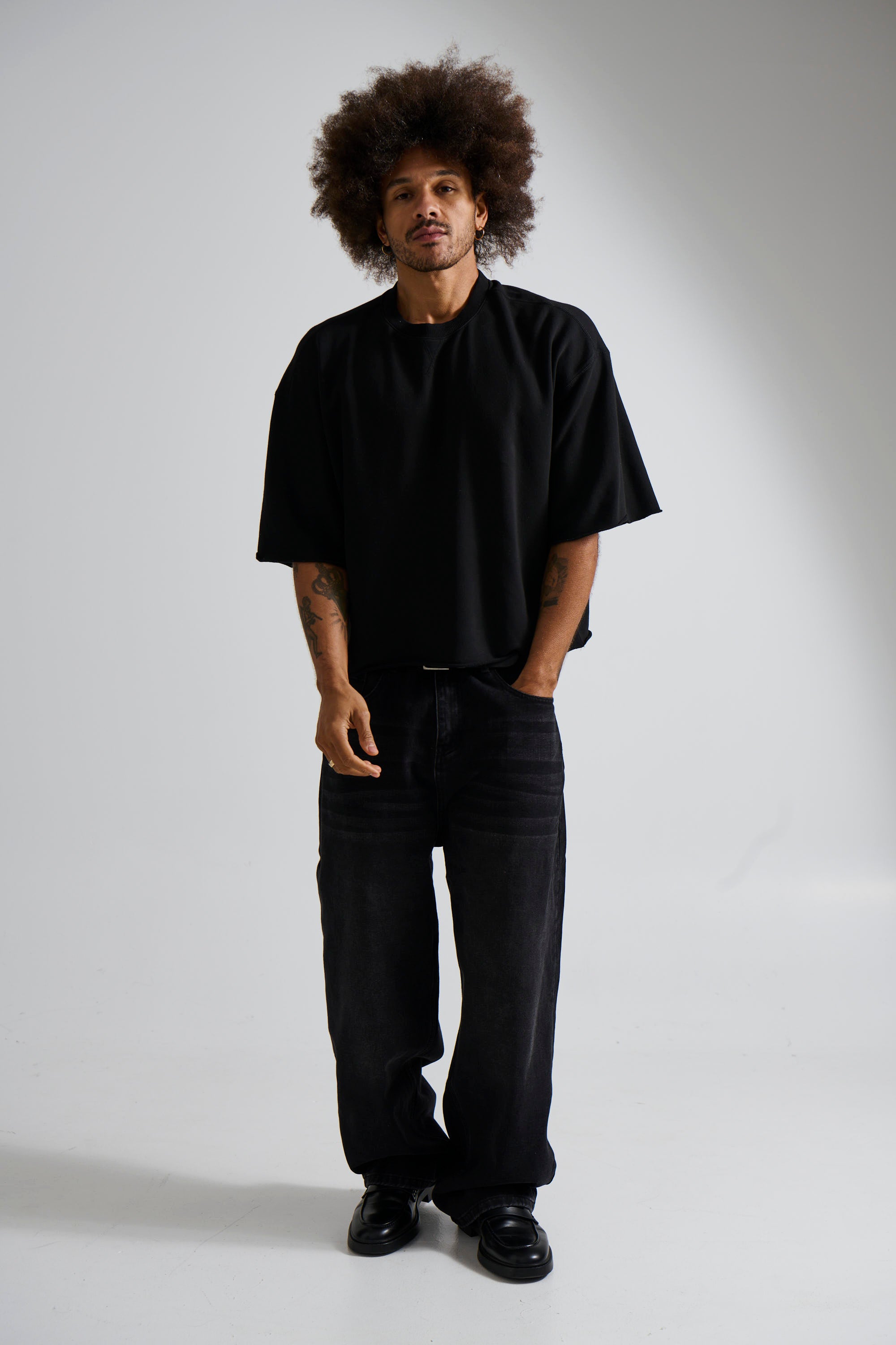 Newtown Baggy Denim Washed Black
