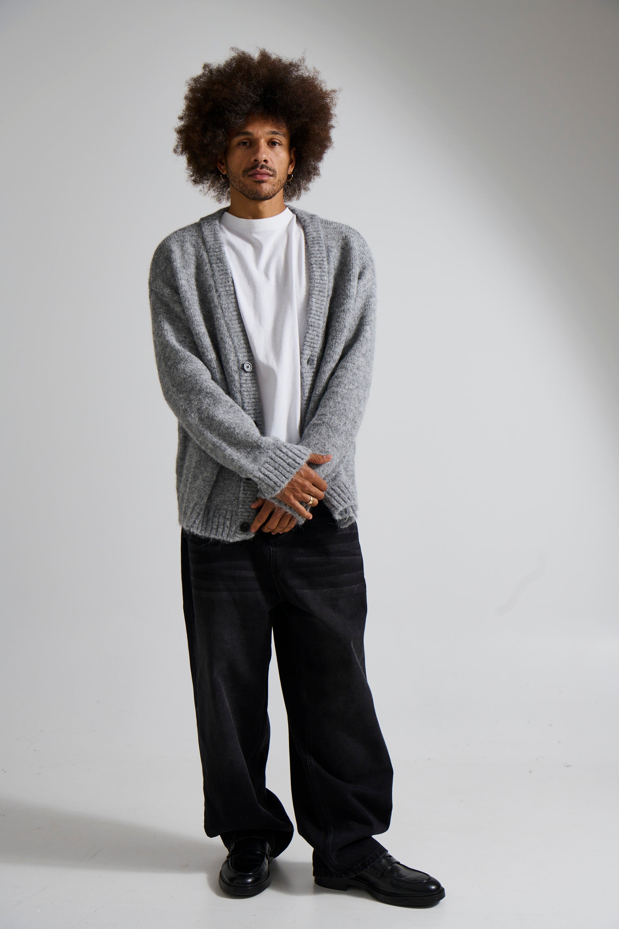 Knitted Oversize Cardigan Grey