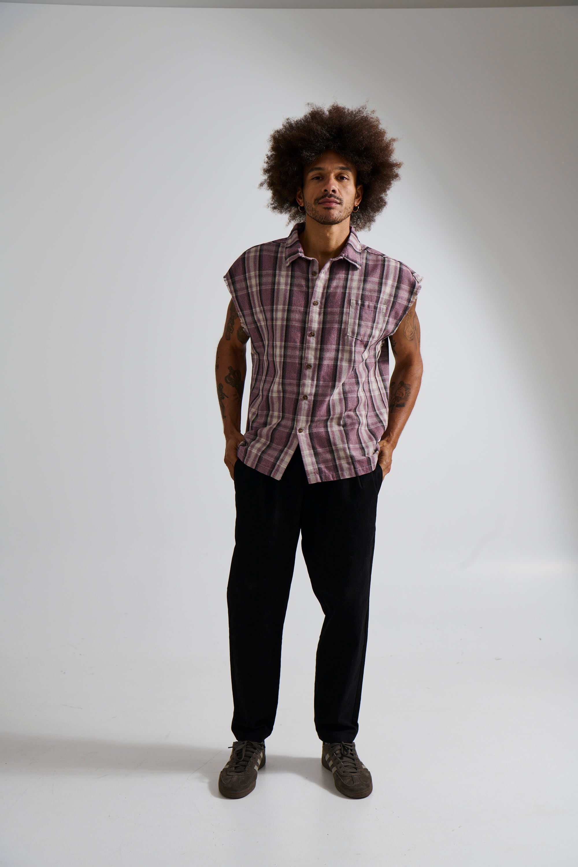 Brooklyn Check Cutoff Lilac