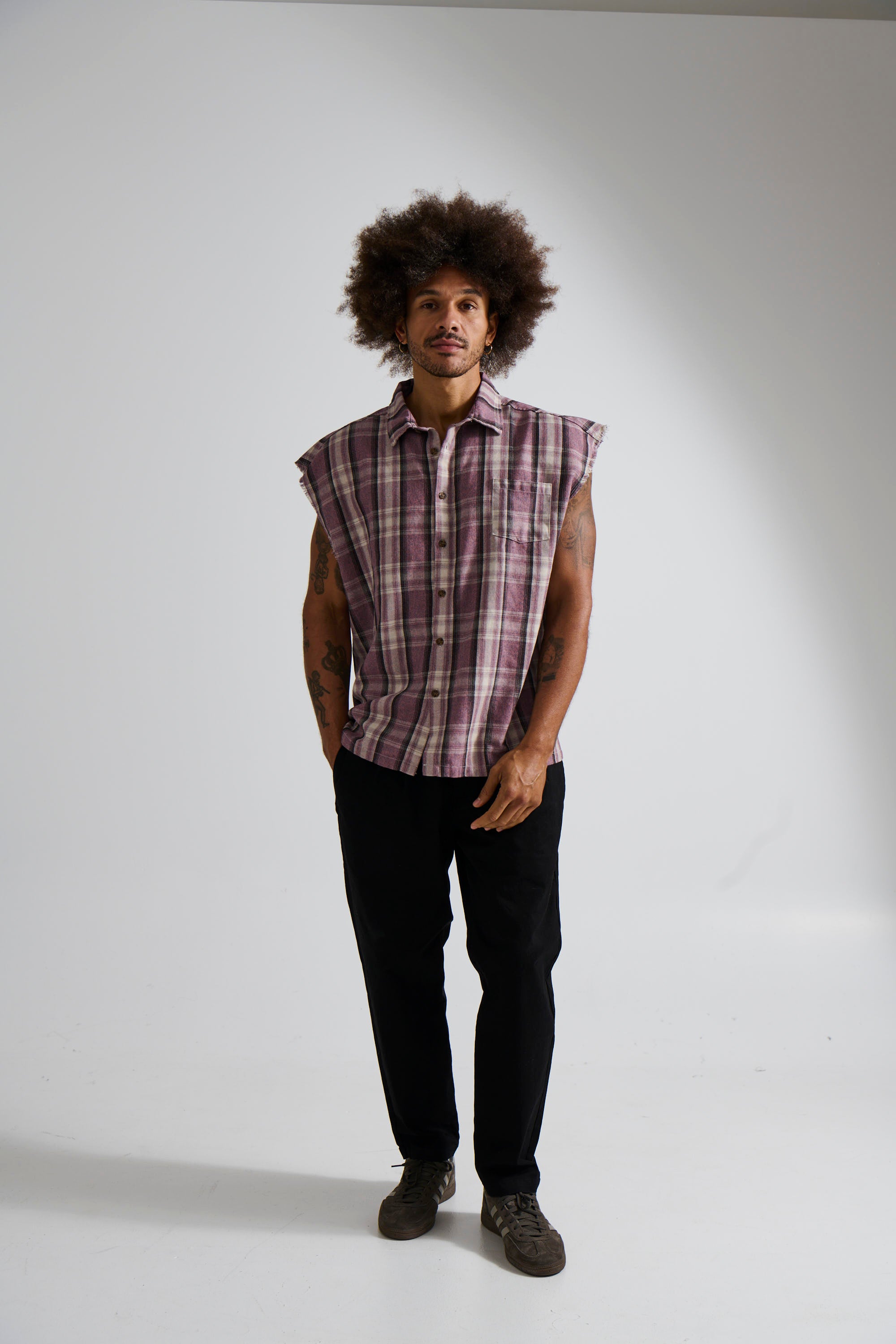 Brooklyn Check Cutoff Lilac