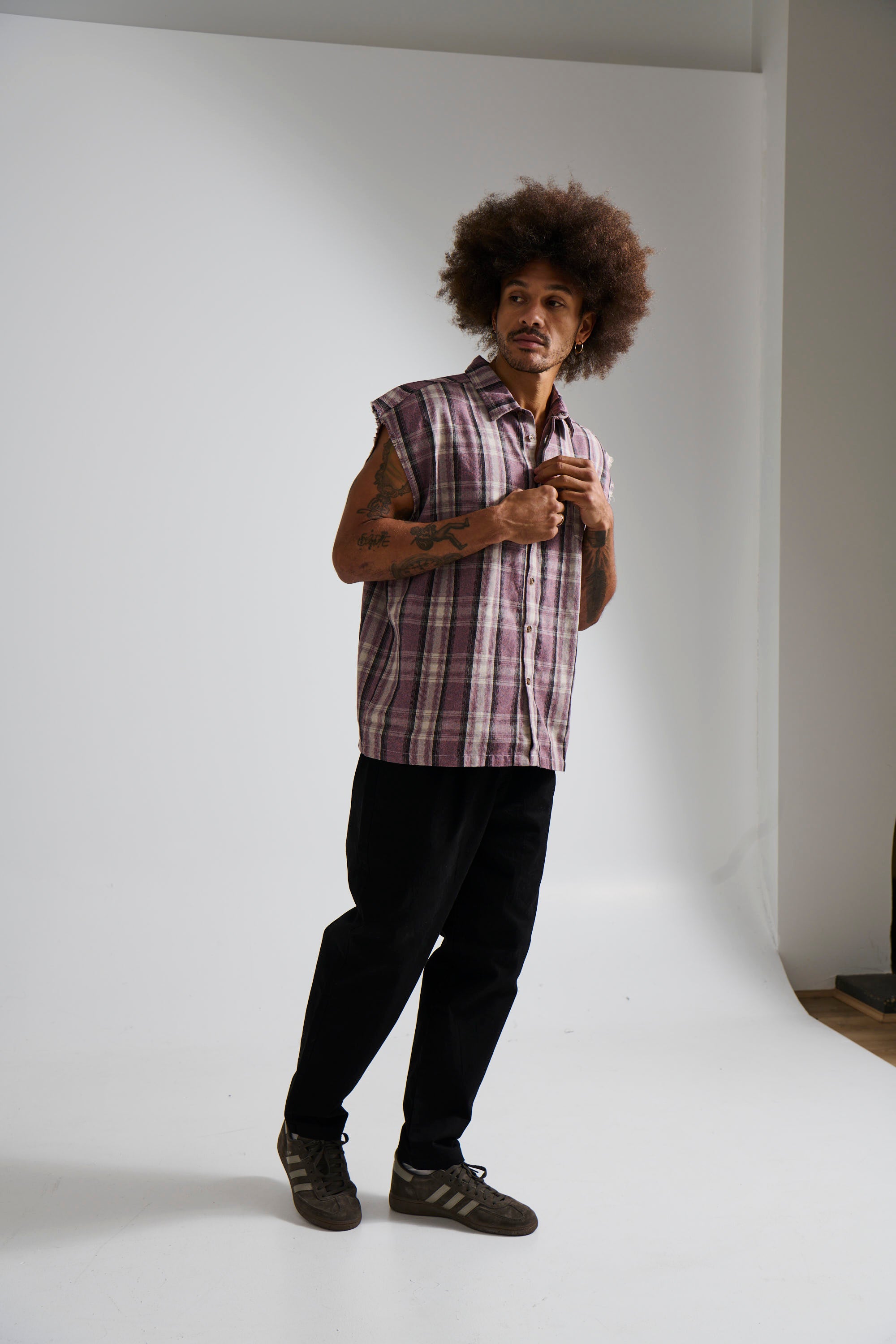 Brooklyn Check Cutoff Lilac