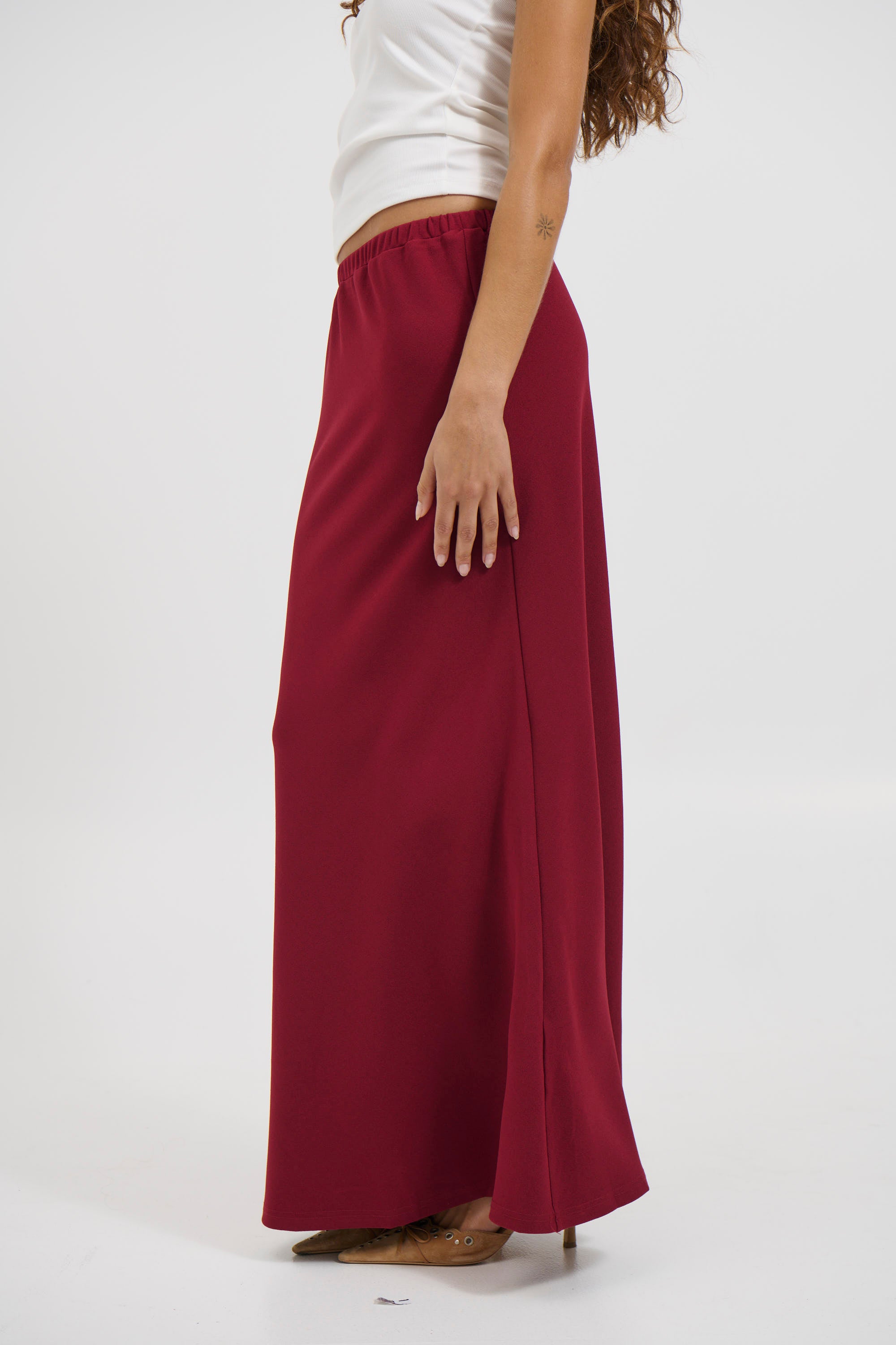 Bell Maxi Skirt Wine - FINAL SALE