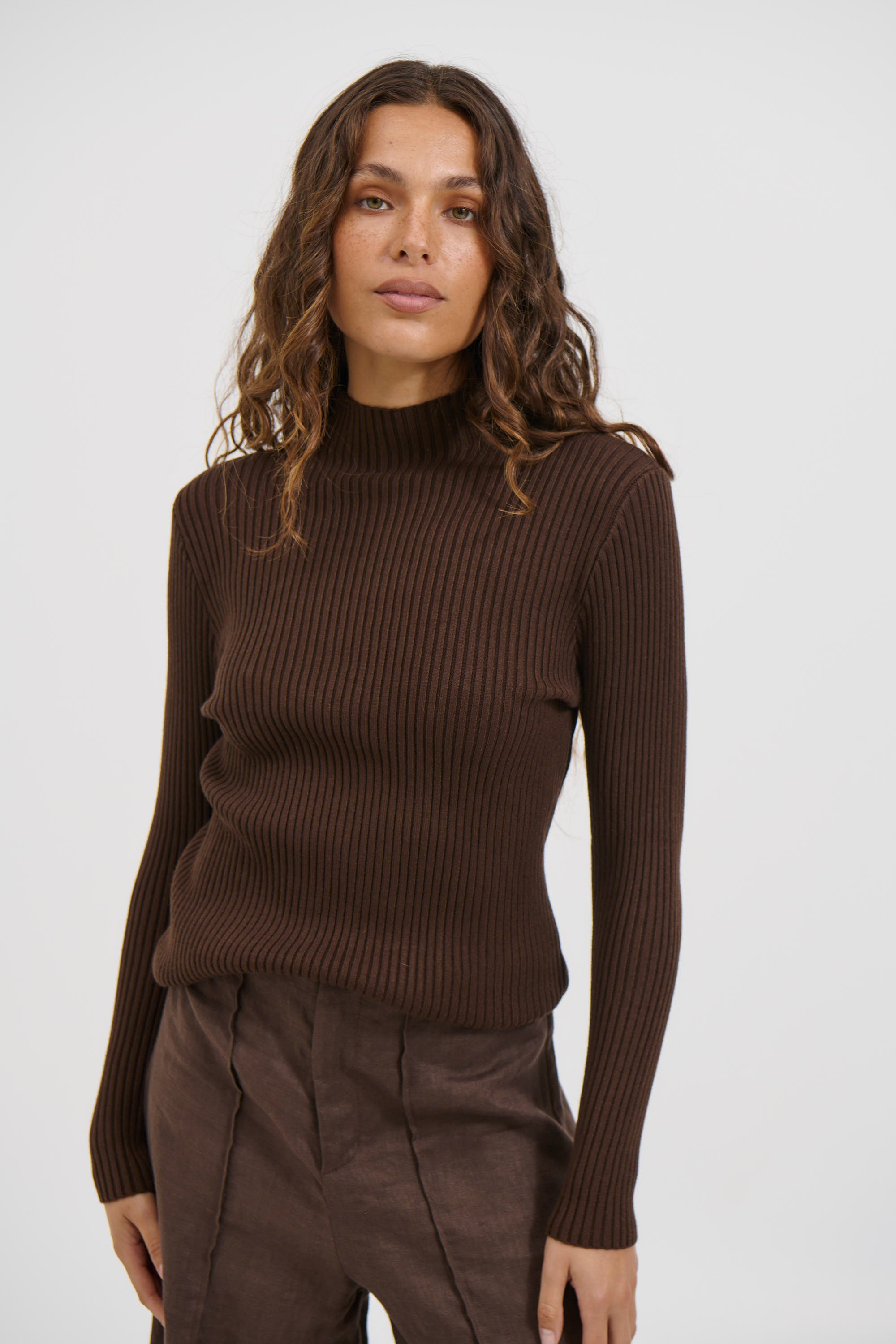 Freya Long Sleeve Chocolate