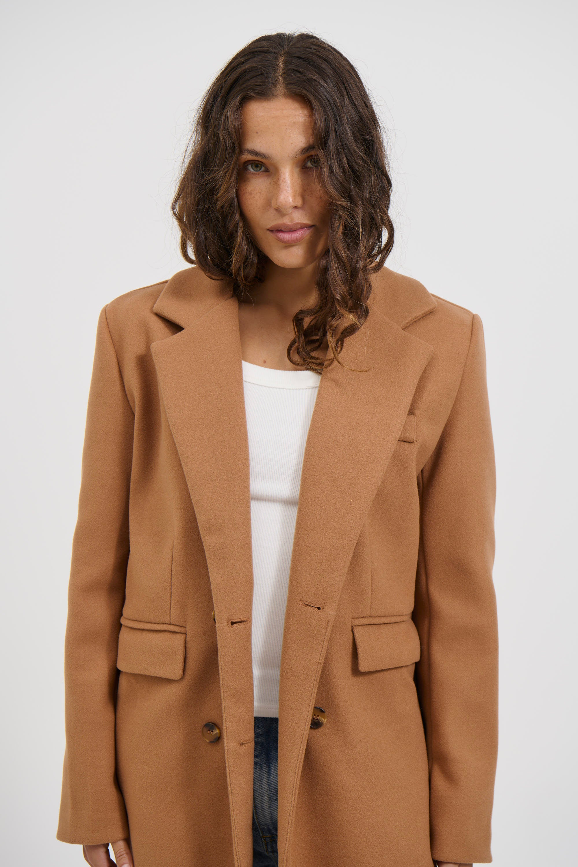 Alexia Coat Tan - FINAL SALE