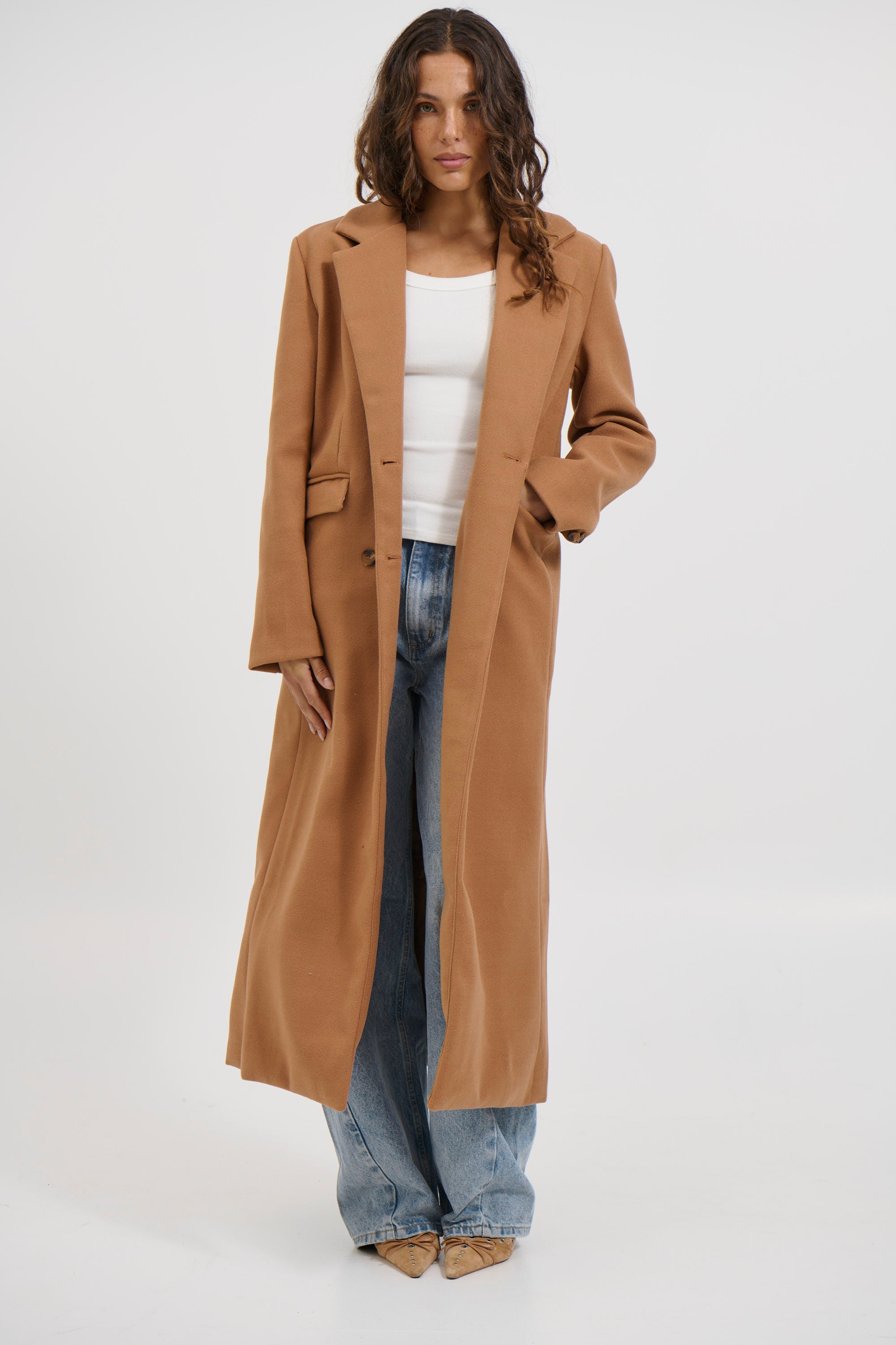 Alexia Coat Tan - FINAL SALE