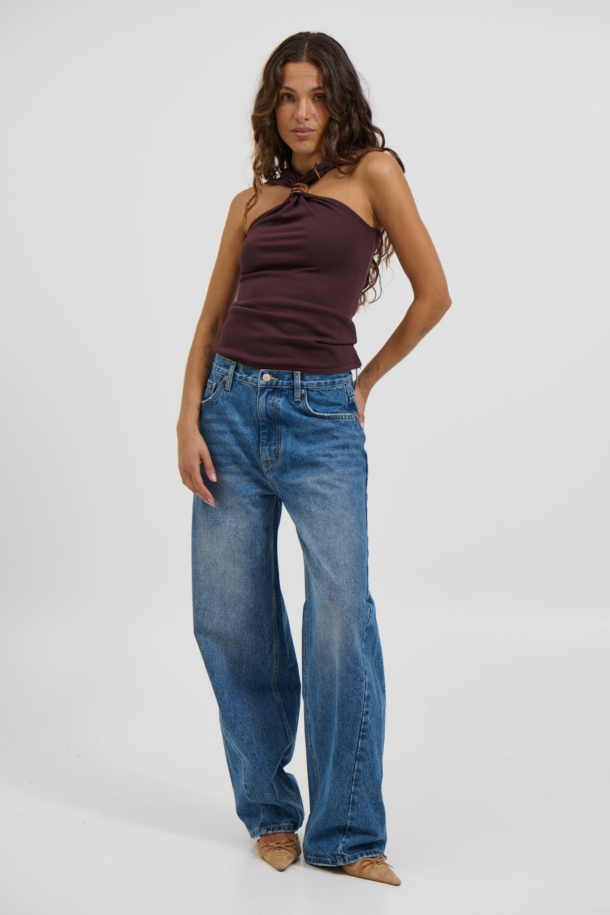 Brooklyn Barrel Leg Jean True Blue