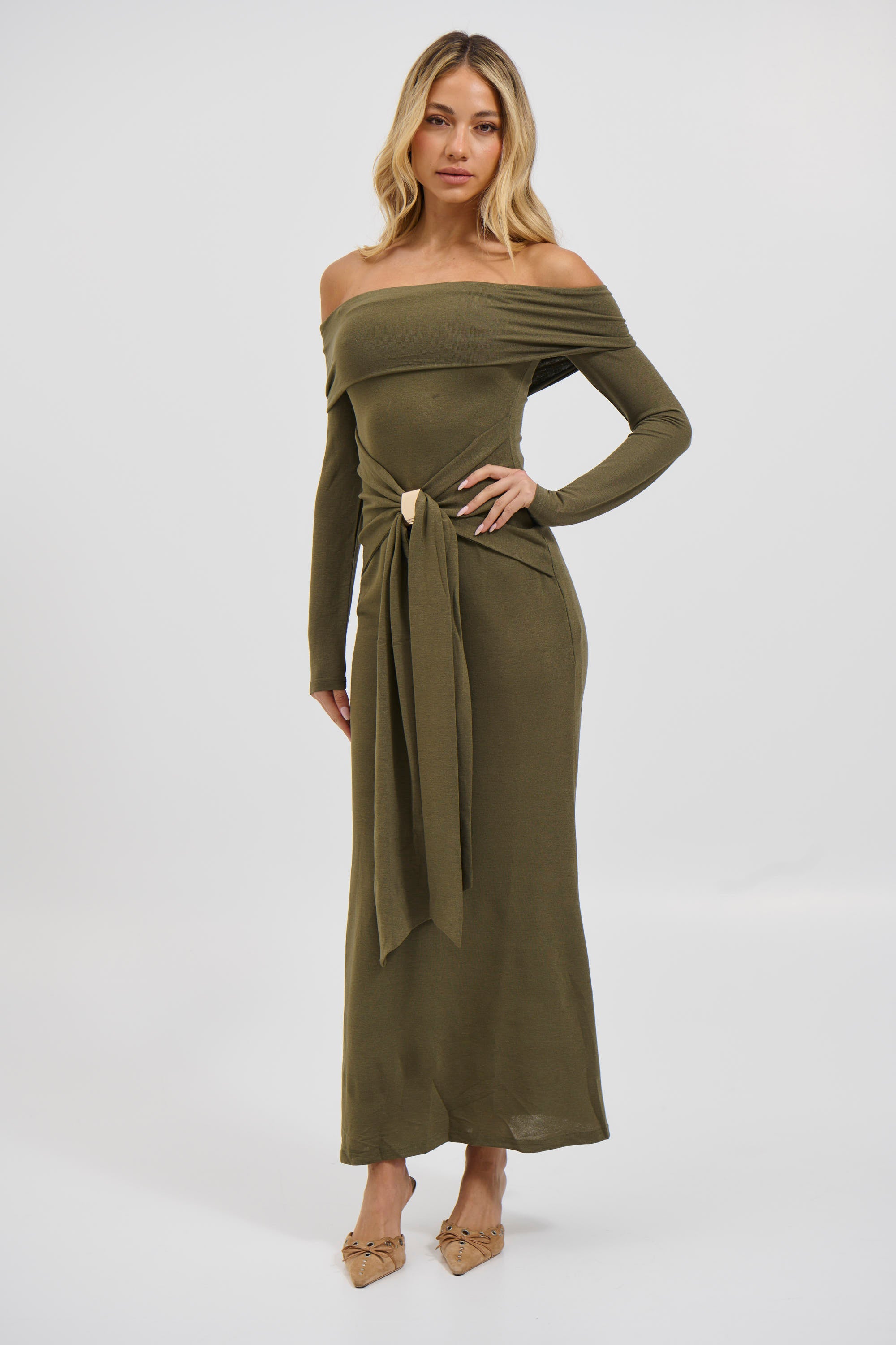 Waiora Maxi Dress Olive