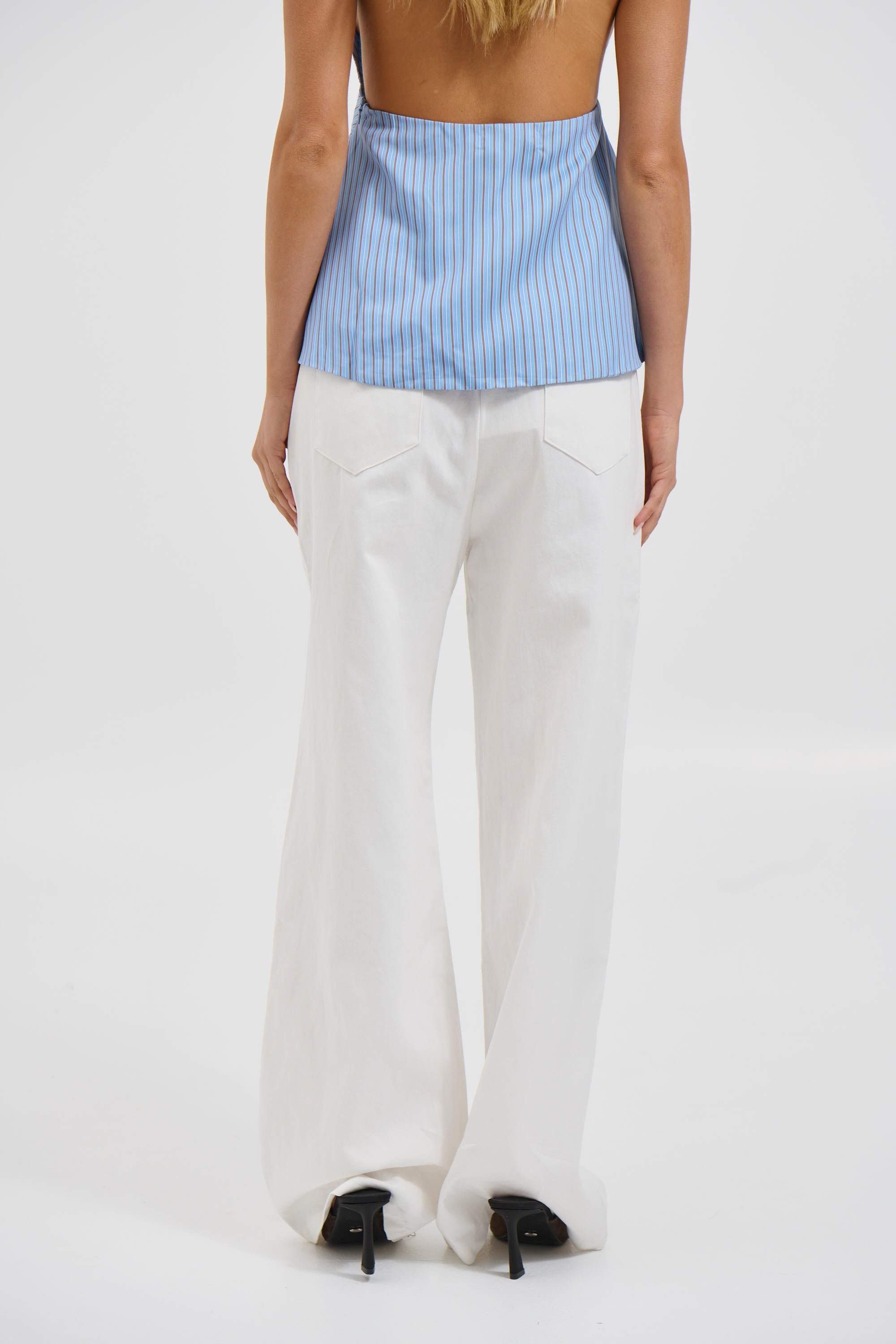 Kenzie Denim Relaxed Pant White