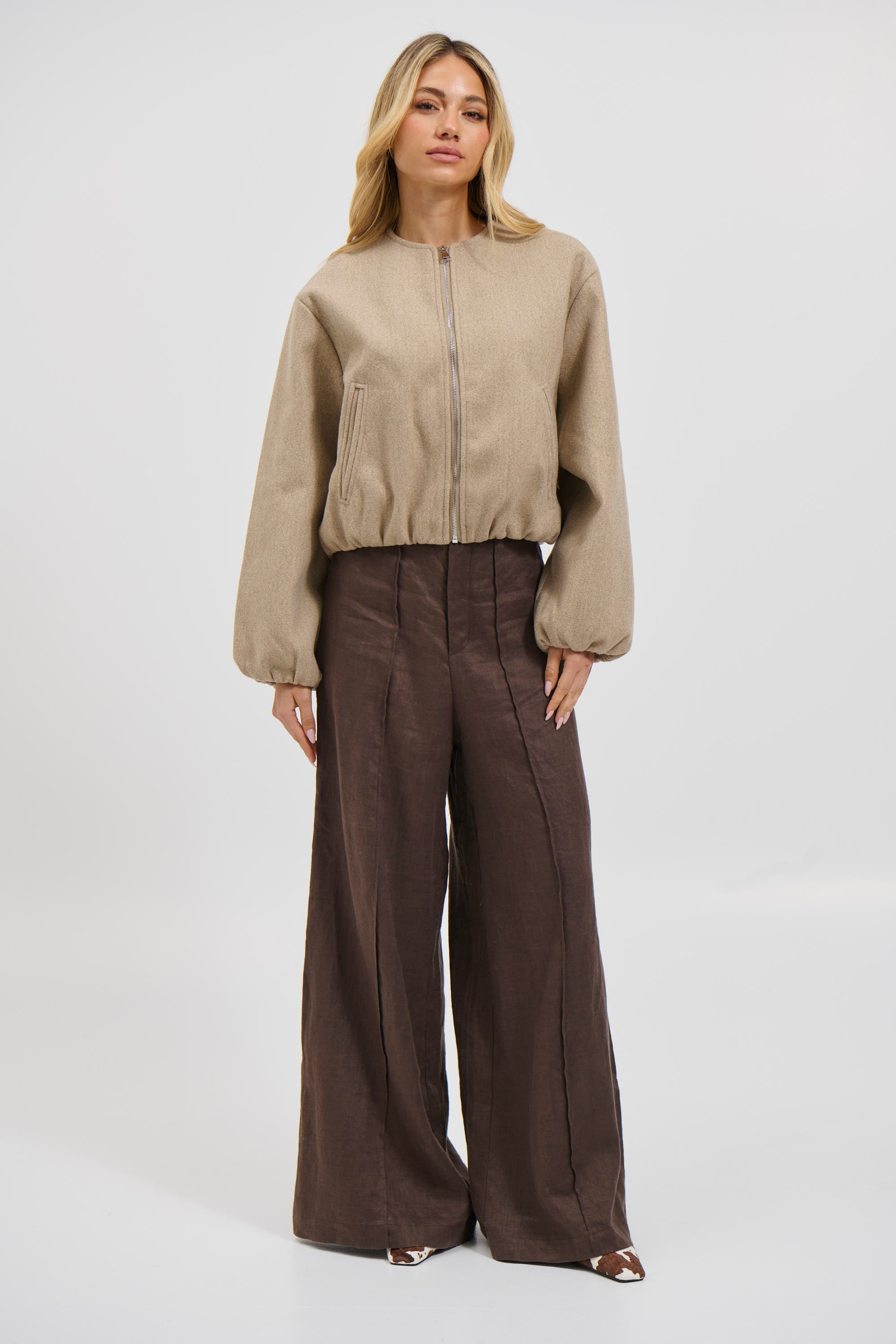 Nella Bomber Jacket Beige