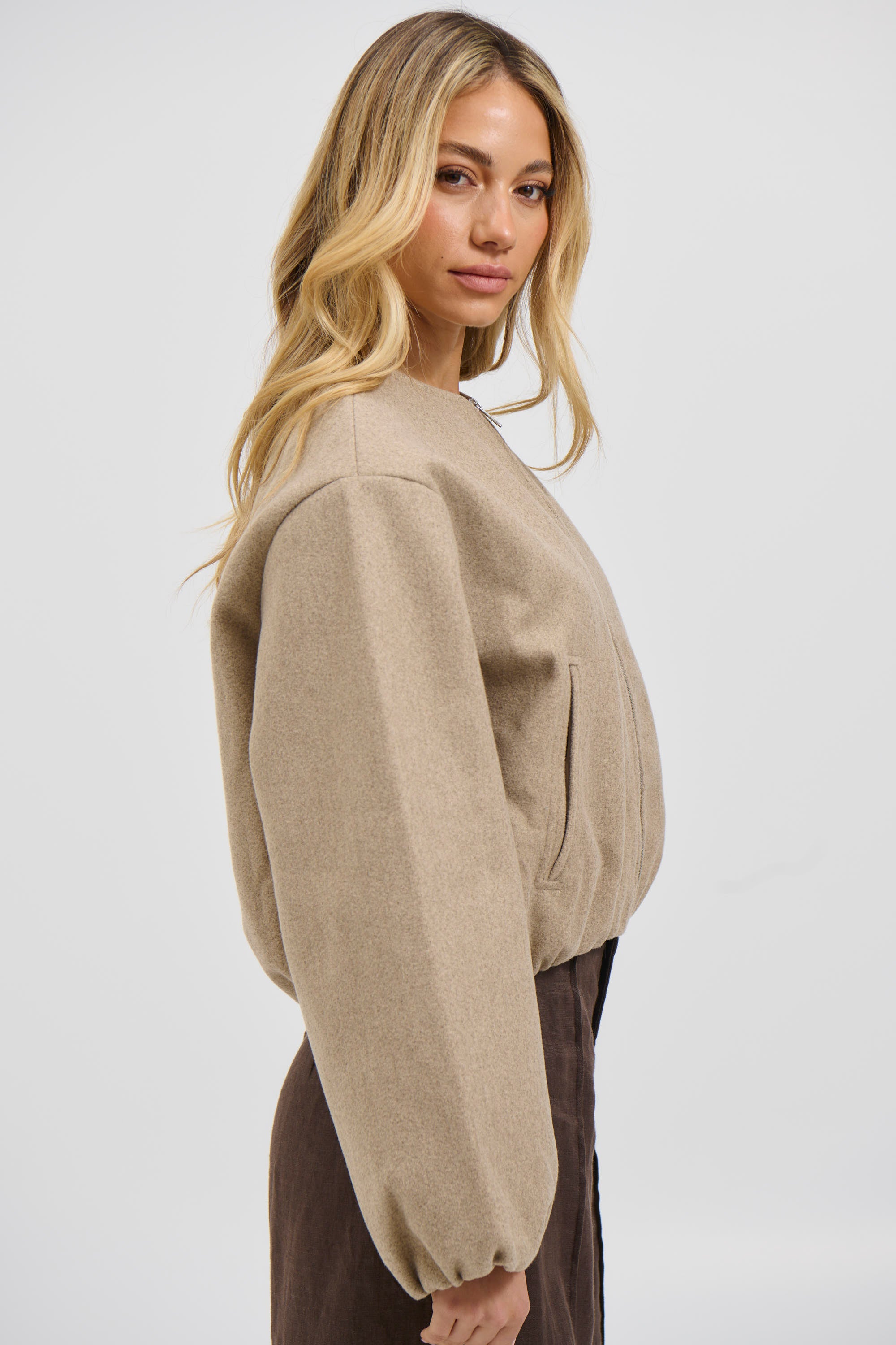 Nella Bomber Jacket Beige